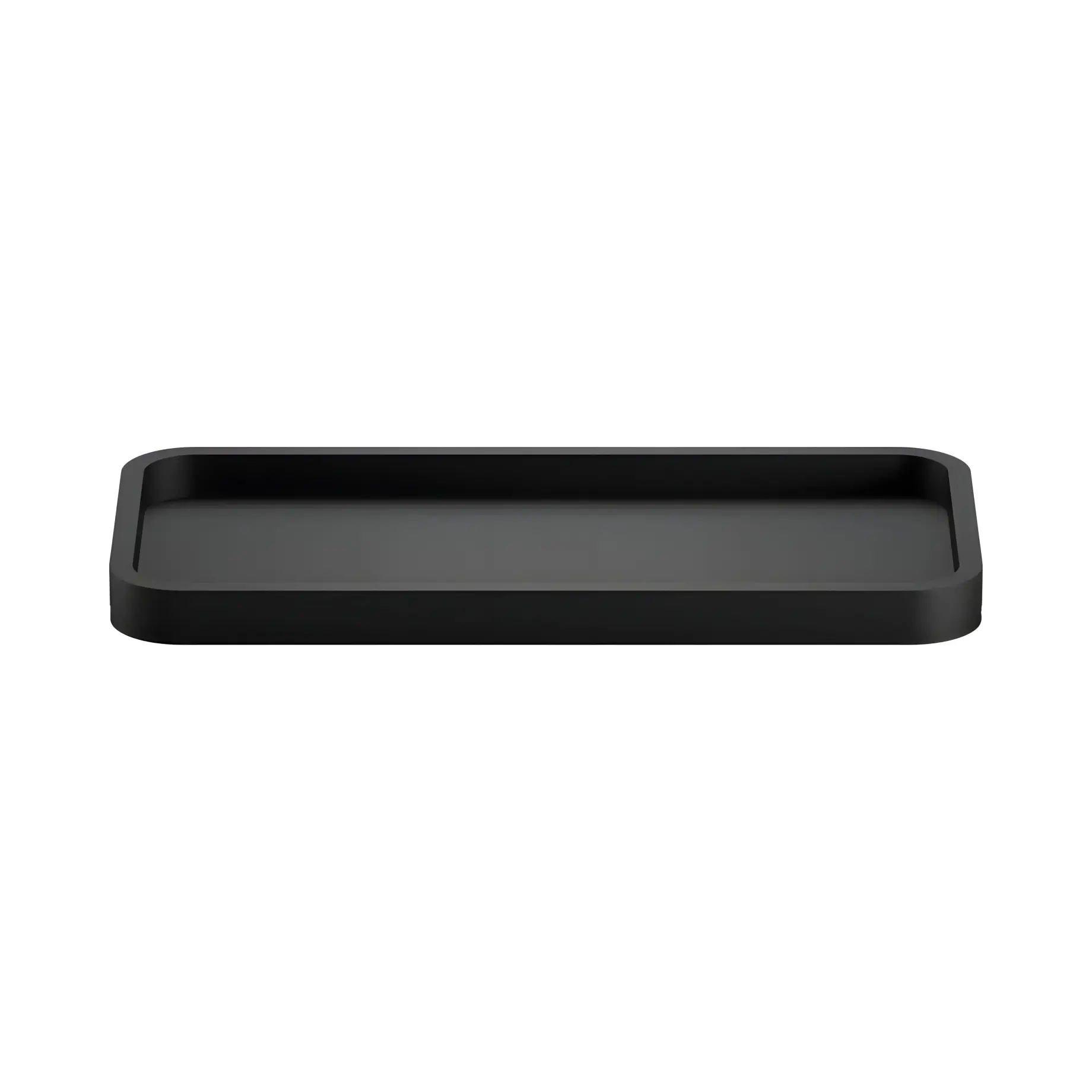 Підставка для аксесуарів 30 х 14,5 см Stone TAB, чорний матовий Decor Walther 0971060 Black Matt — вид на білому тлі
