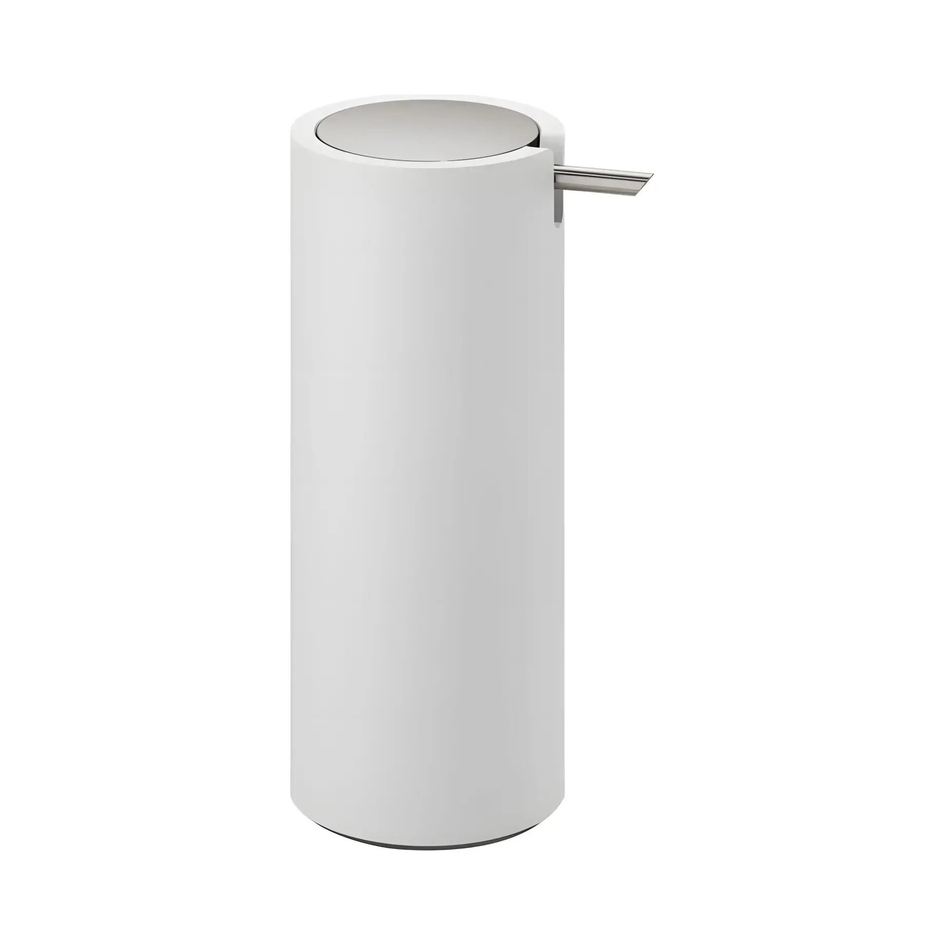 Дозатор для рідкого мила Stone SSP, білий матовий Decor Walther 0972355 White / Matt Stainless Steel — вид на білому тлі