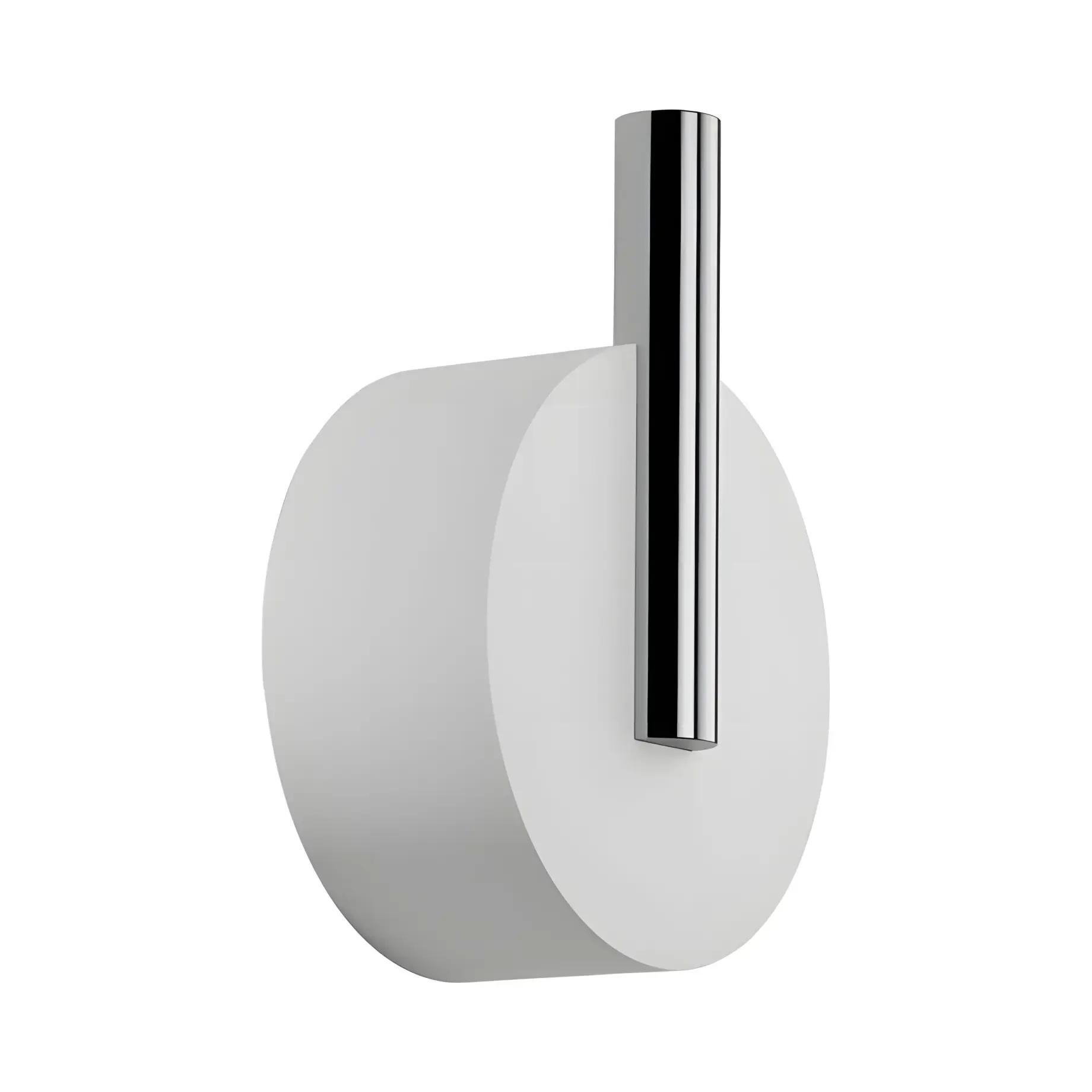 Гачок настінний STONE WHK, хром/білий Decor Walther 0972654 White / Chrome — вид на білому тлі