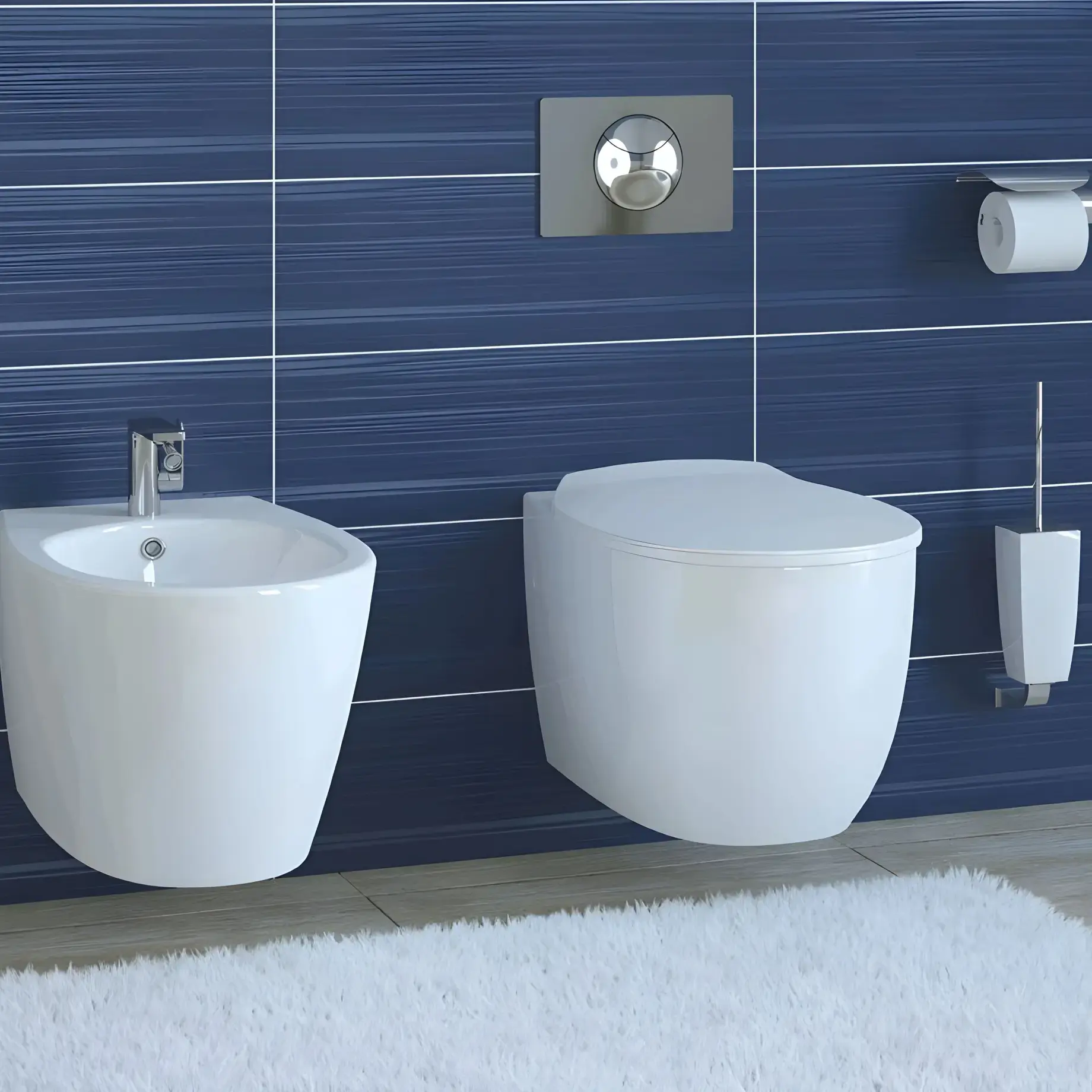 Унитаз Acqua New Devit 3020155 Белый глянец — вид спереди
