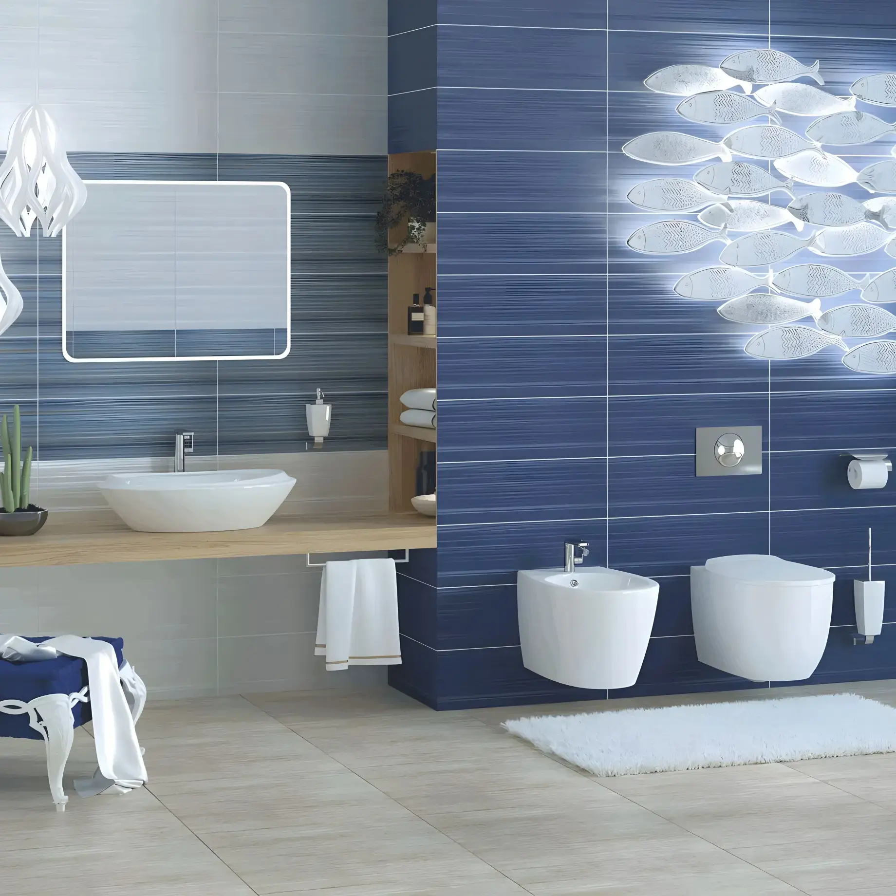 Унитаз Acqua New Devit 3020155 Белый глянец — боковой ракурс