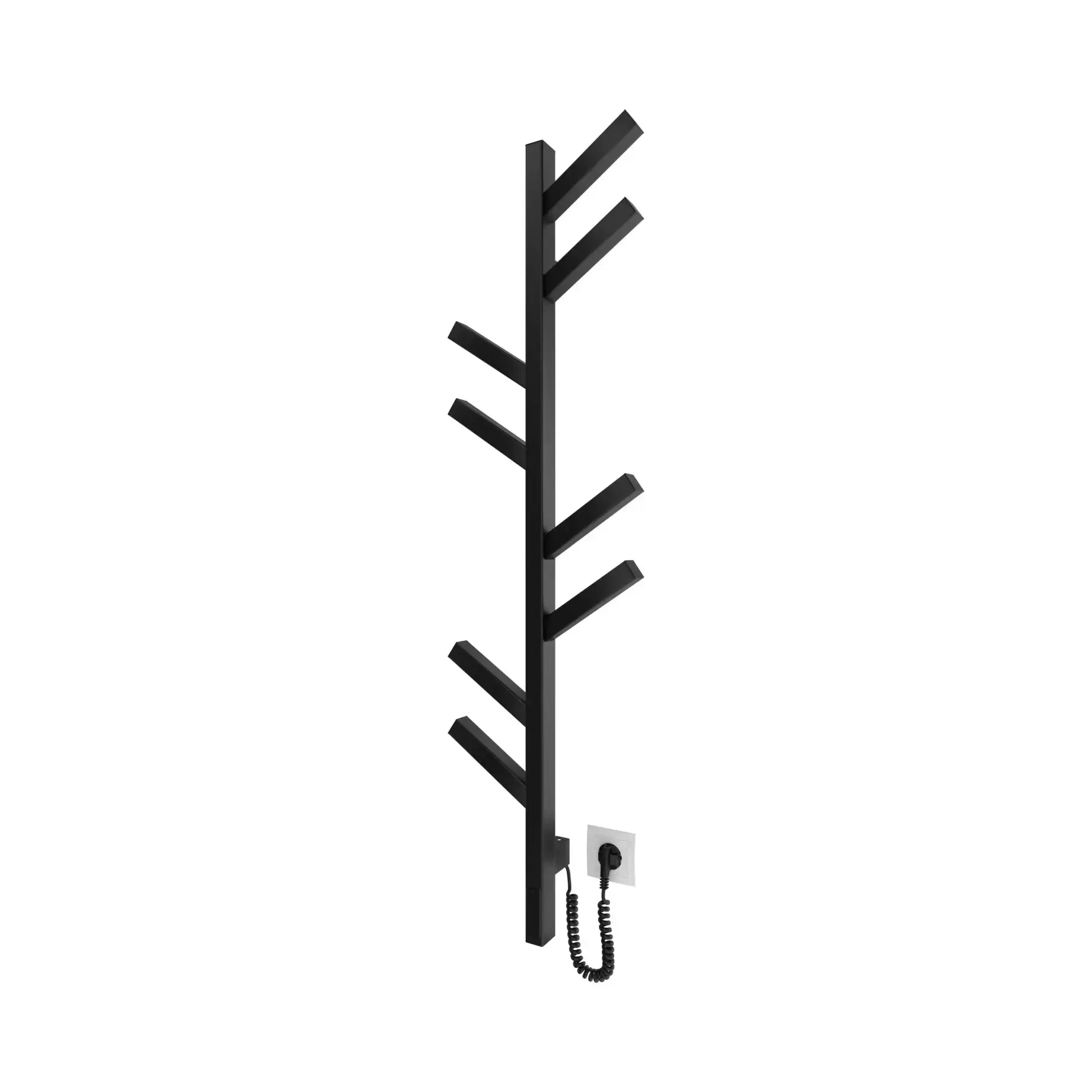 Сушка для рушників електрична Albero Devit DPR117025000B Matt Black — вид на білому тлі