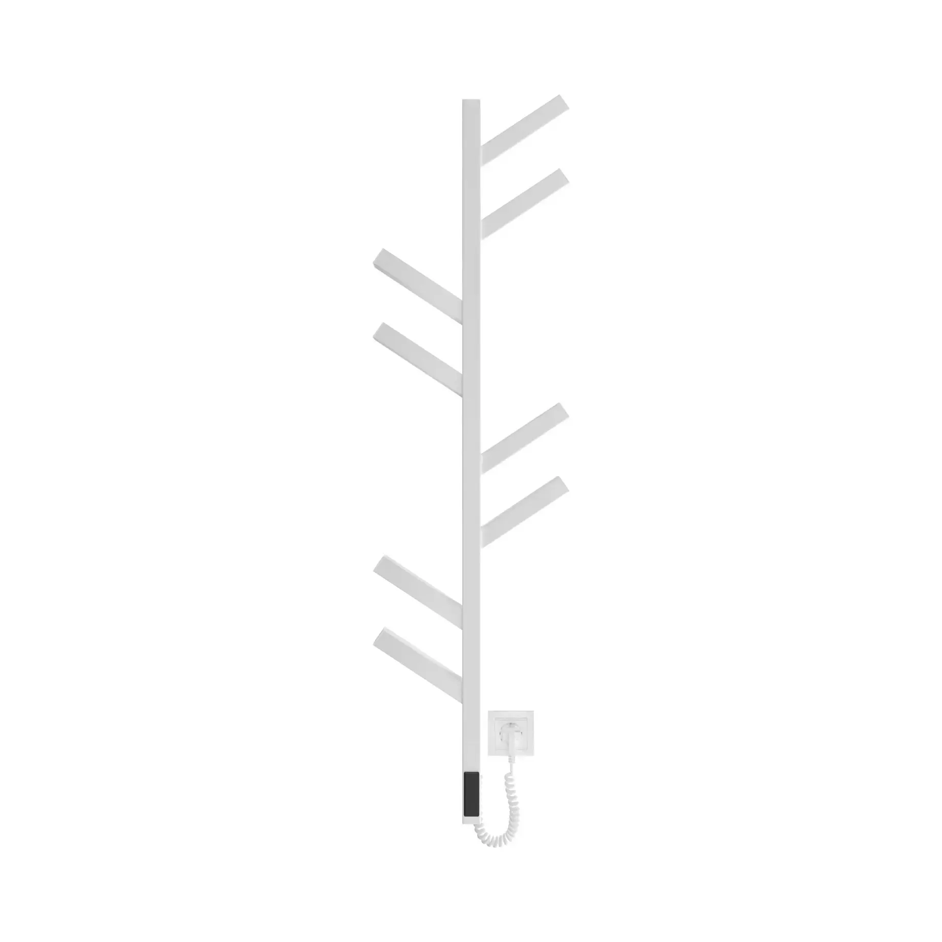 Сушка для рушників електрична Albero Виробник DPR117025000W White Matt 25 х 117 см — бічний ракурс