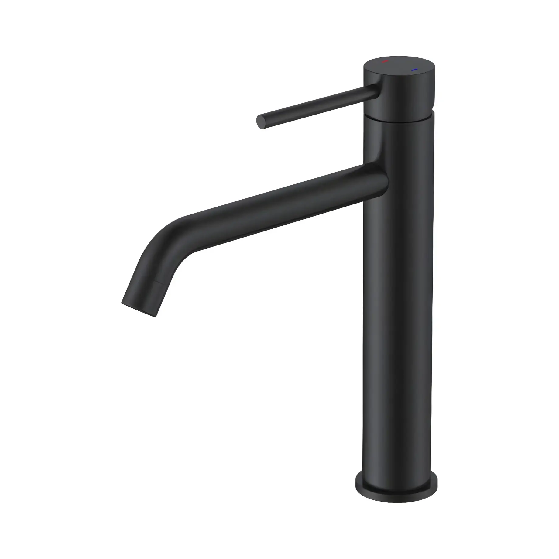 Змішувач для раковини, високий Flow Devit 550533B Matt Black — вид на білому тлі