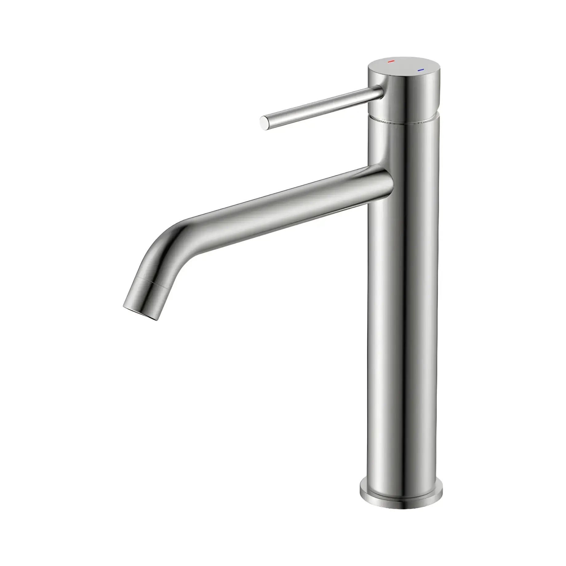 Змішувач для раковини, високий Flow Devit 550533N Brushed Nickel — вид на білому тлі