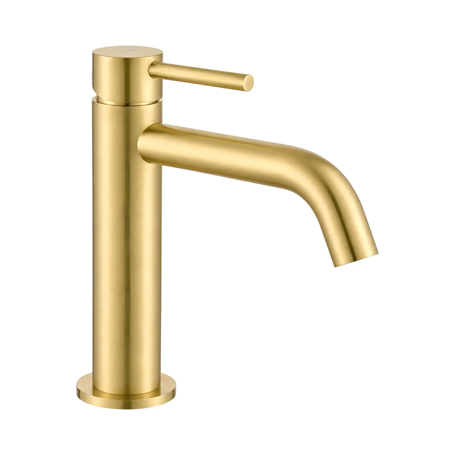 Смеситель для раковины Flow Devit 550534BG Brushed Gold — вид на белом фоне