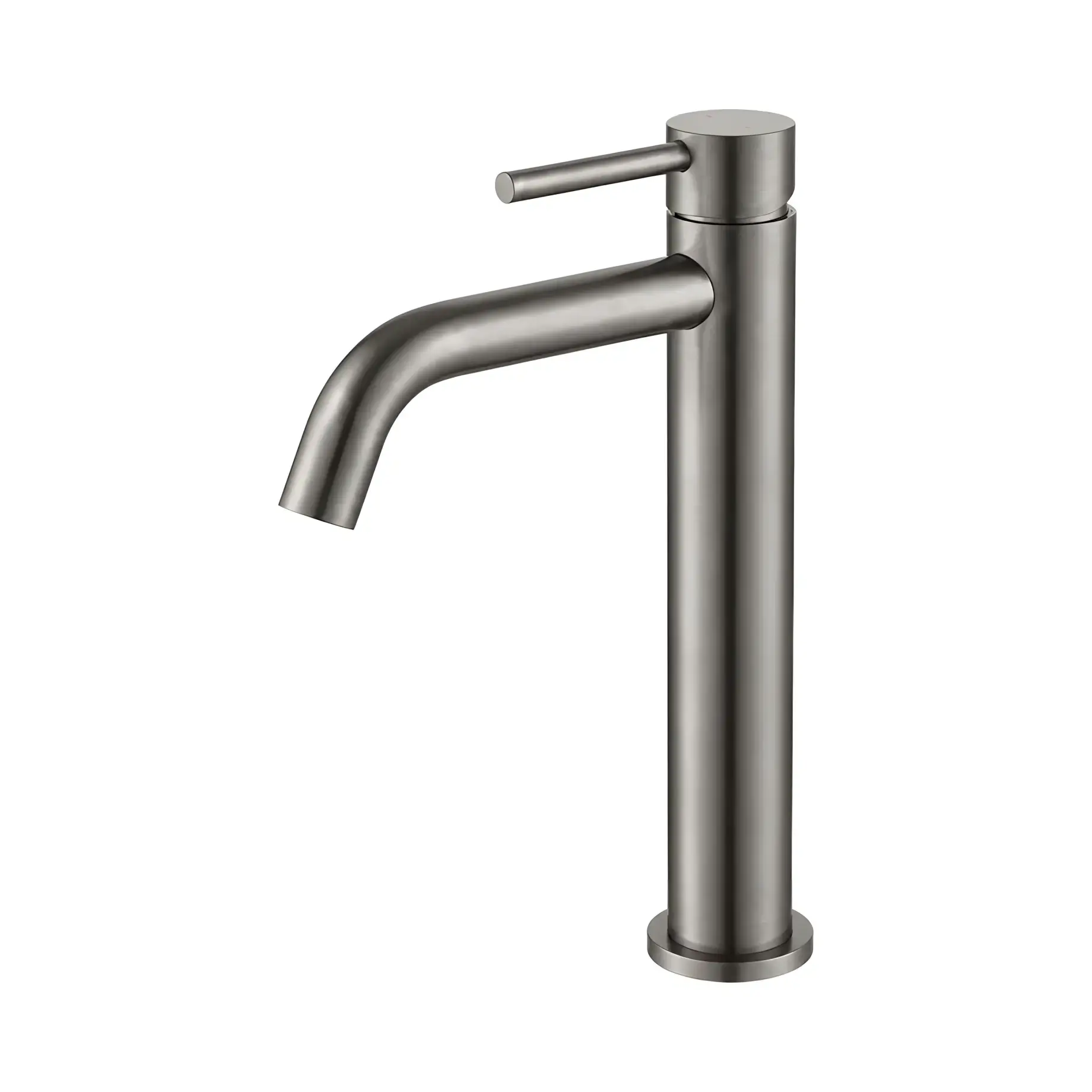 Смеситель для раковины высокий Flow Devit 550536GM Gun Metal — вид на белом фоне