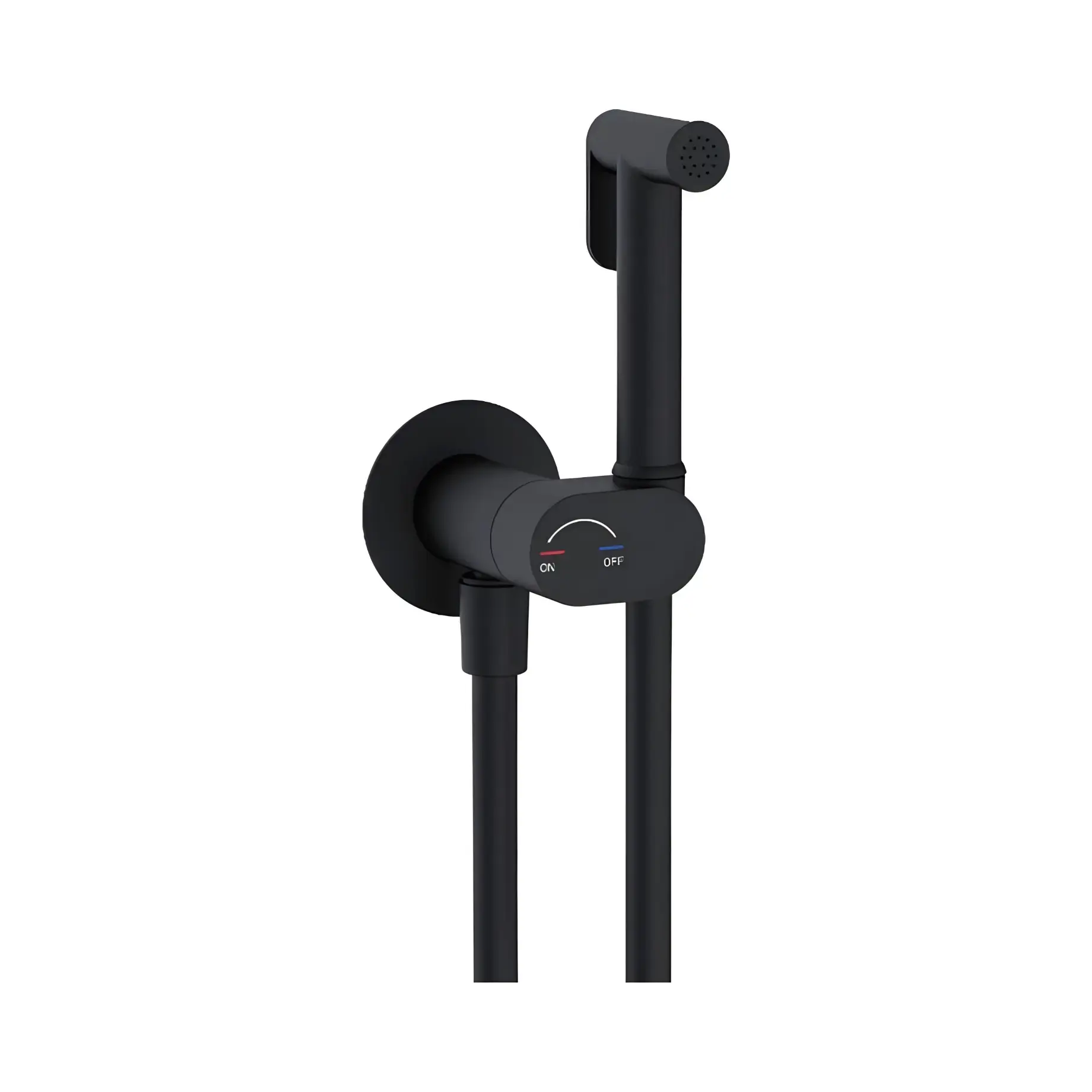 Гігієнічний душ Flow Devit 550539B Matt Black — вид на білому тлі