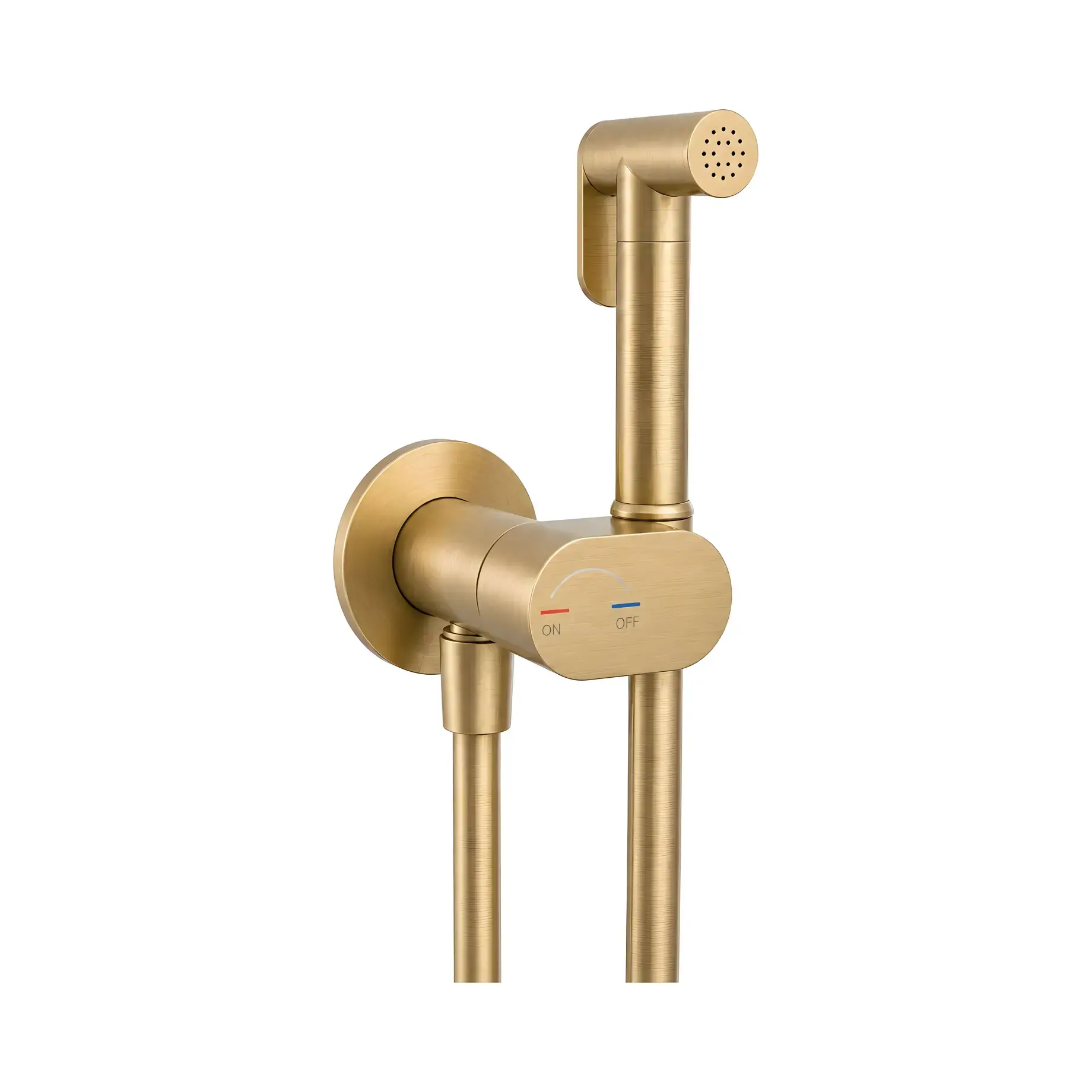 Гигиенический душ Flow Devit 550539BG Brushed Gold — вид на белом фоне