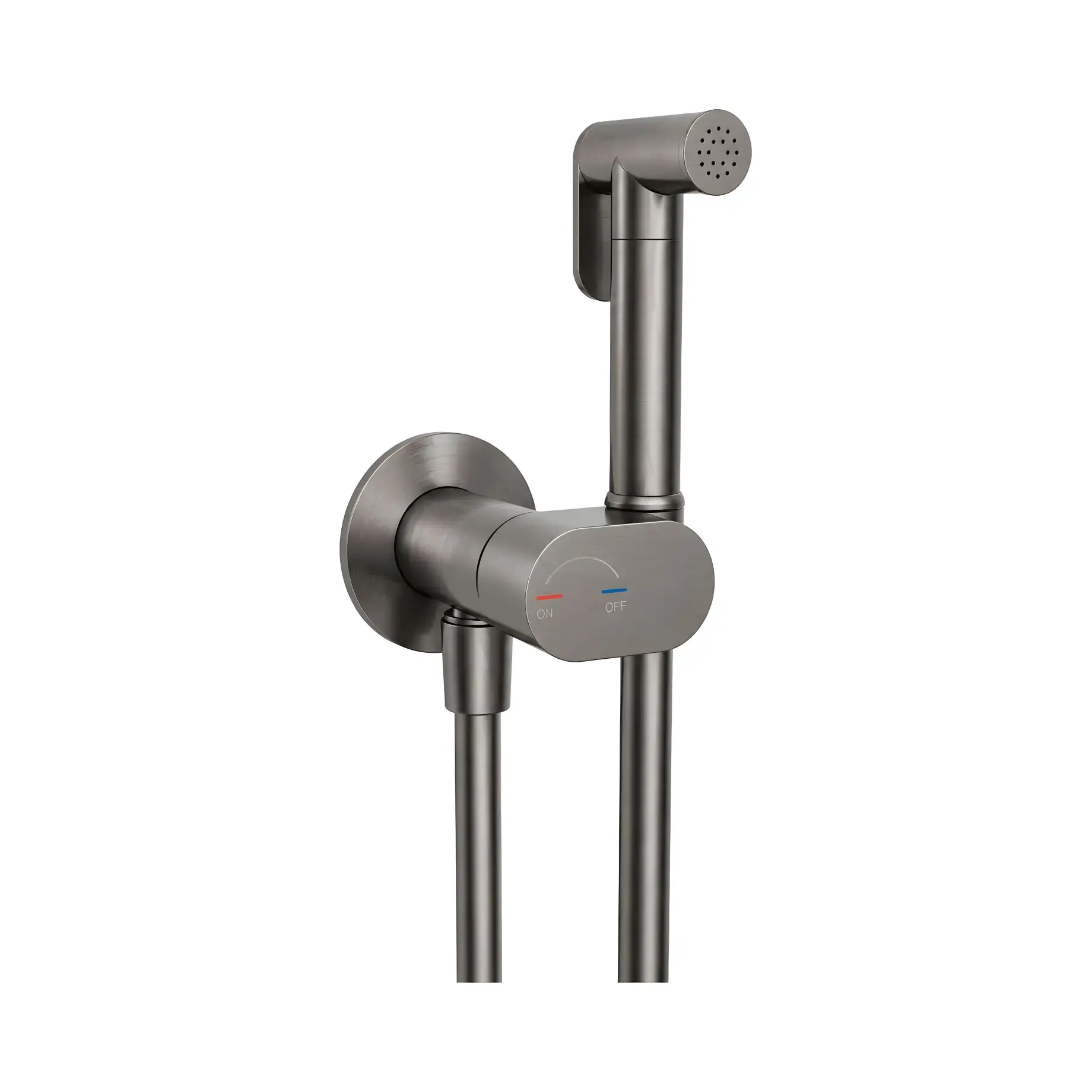 Гигиенический душ Flow Devit 550539GM Gun Metal — вид на белом фоне