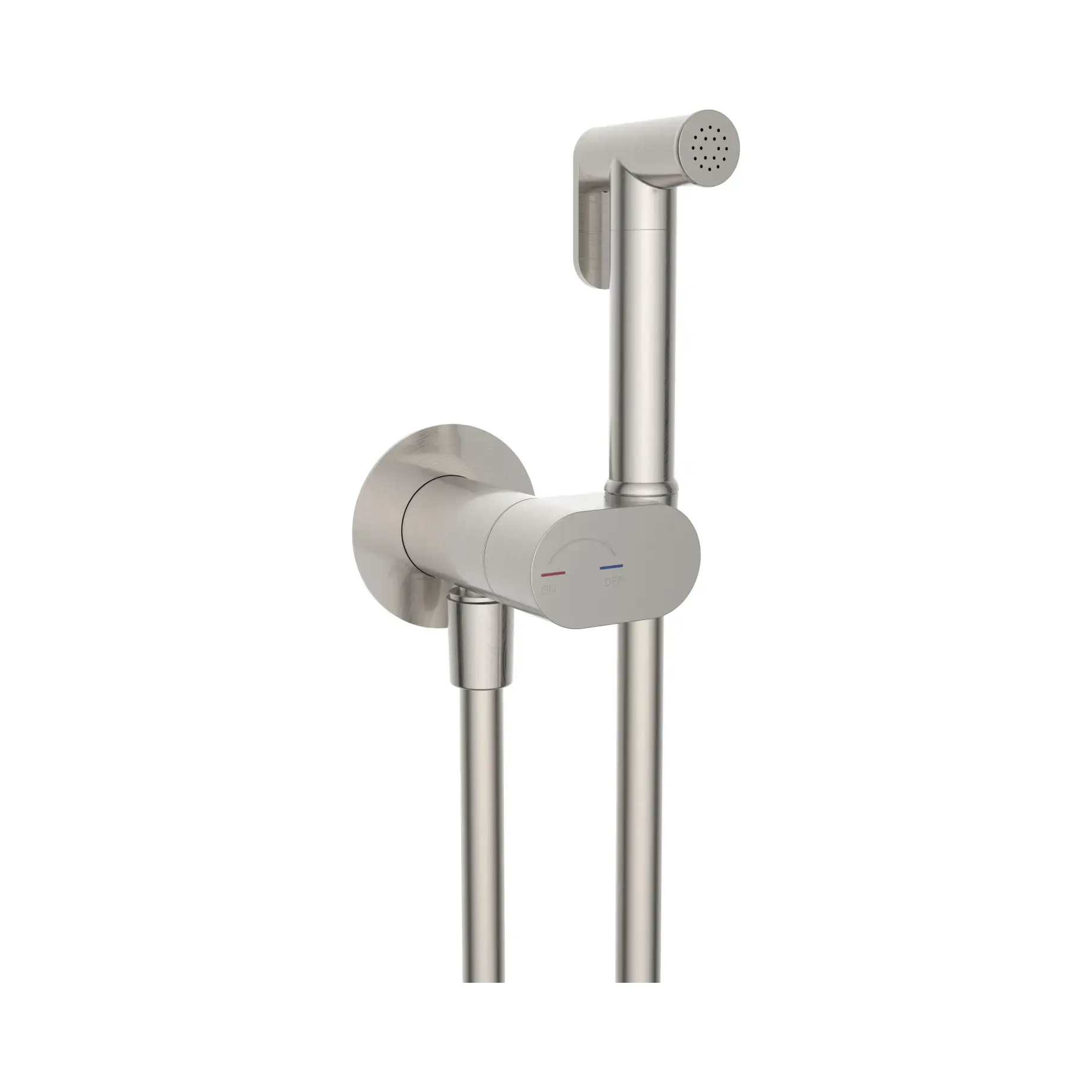 Гігієнічний душ Flow Devit 550539N Brushed Nickel — вид на білому тлі