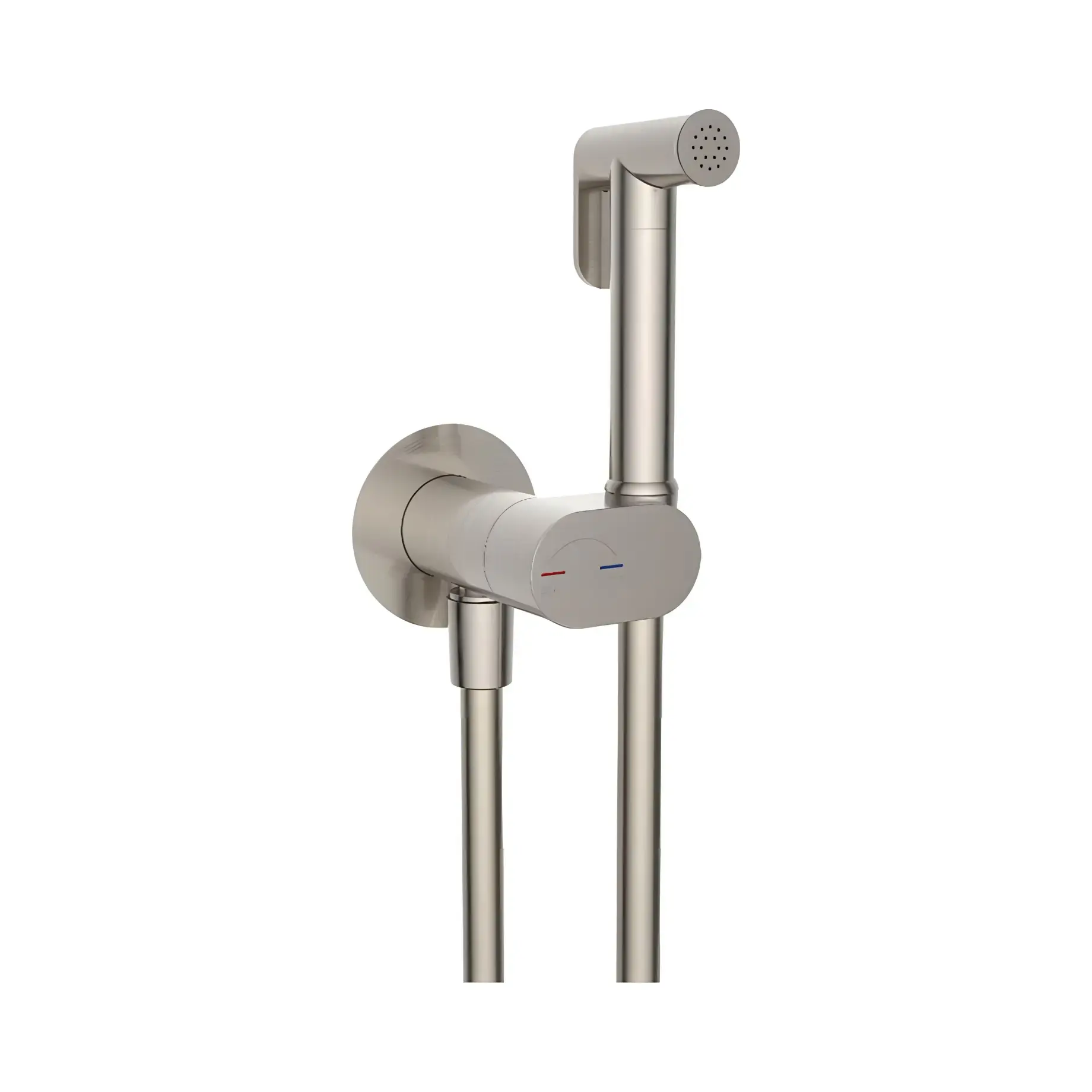 Гігієнічний душ Flow Devit 550539N Brushed Nickel — вид на білому тлі