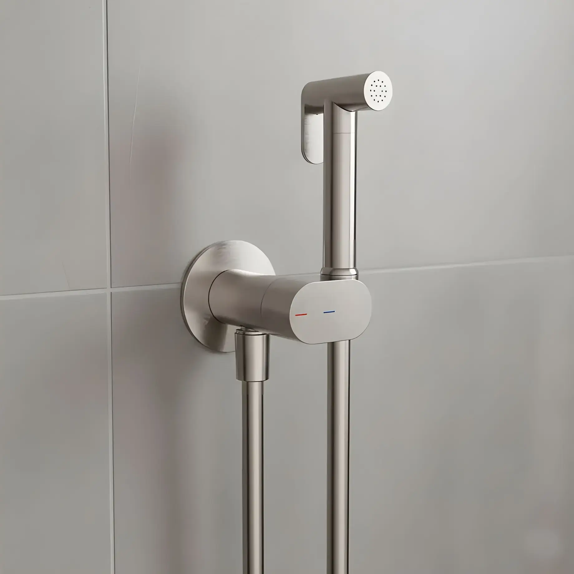 Гігієнічний душ Flow Devit 550539N Brushed Nickel — вид спереду