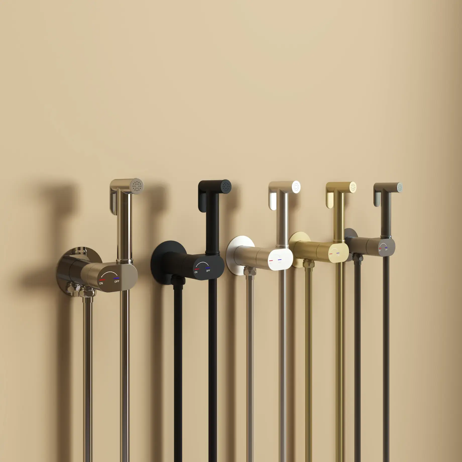 Гігієнічний душ Flow Виробник 550539N Brushed Nickel — бічний ракурс