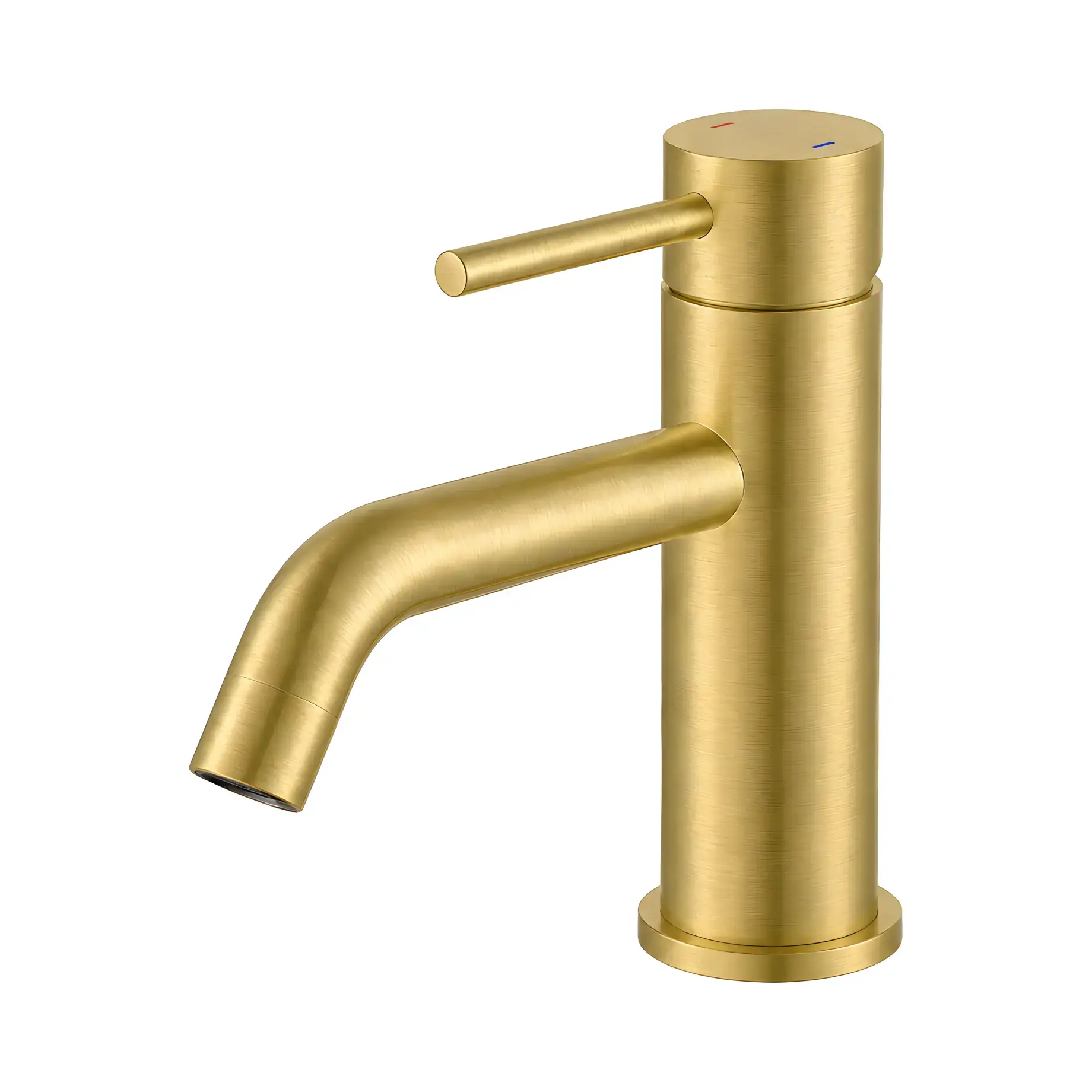 Смеситель для раковины Flow Devit 550547BG Brushed Gold — вид на белом фоне