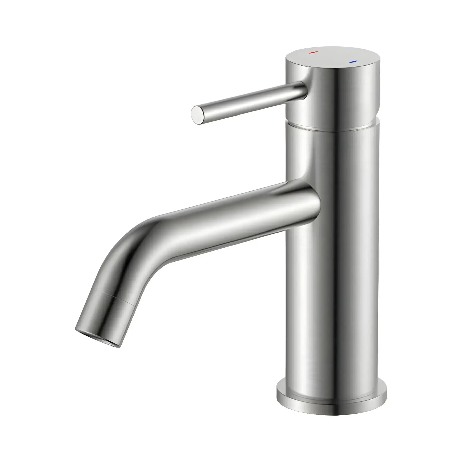Змішувач для раковини Flow Devit 550547N Brushed Nickel — вид на білому тлі
