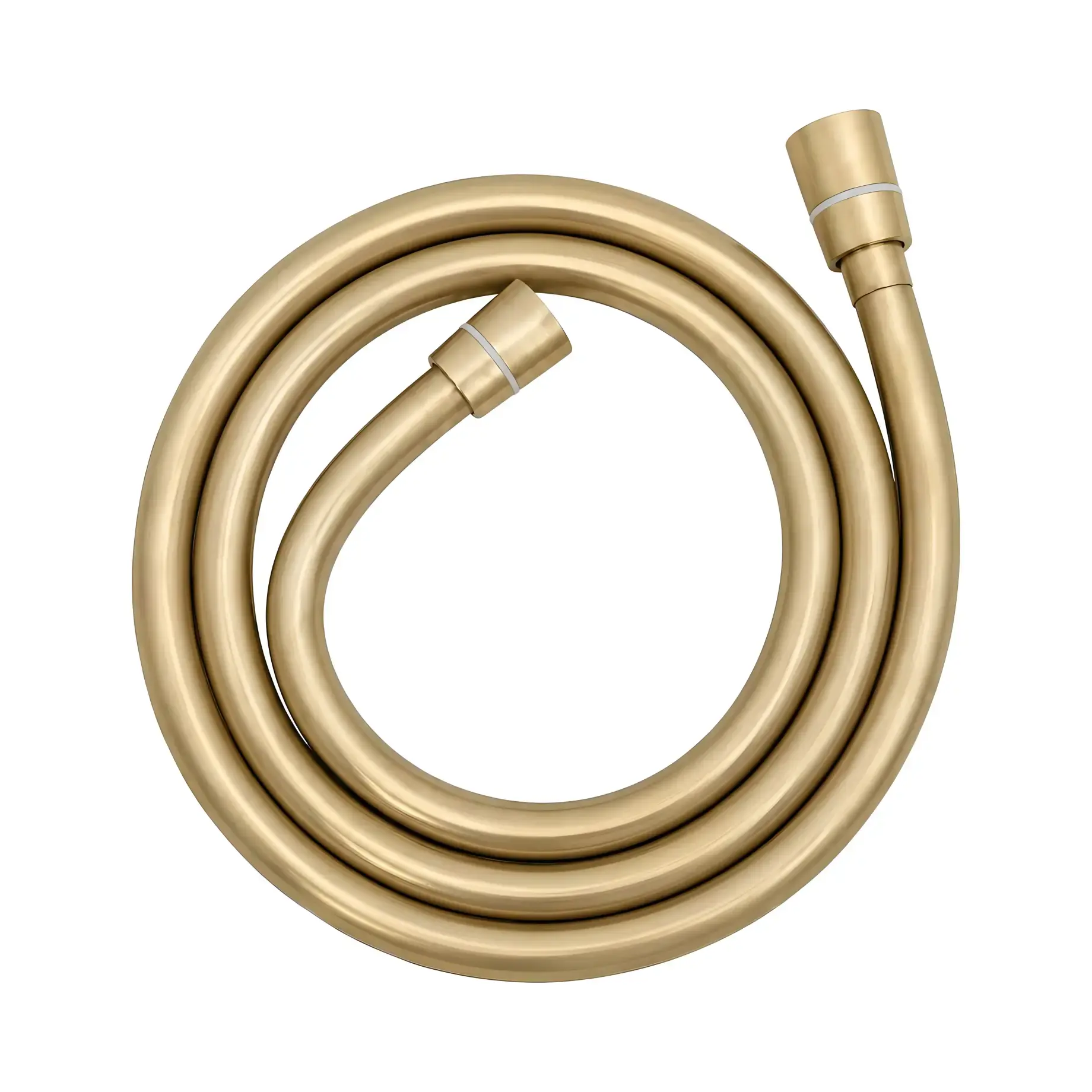 Душовий шланг 1,5 м Flow Devit D113000001000BG Brushed Gold — вид на білому тлі