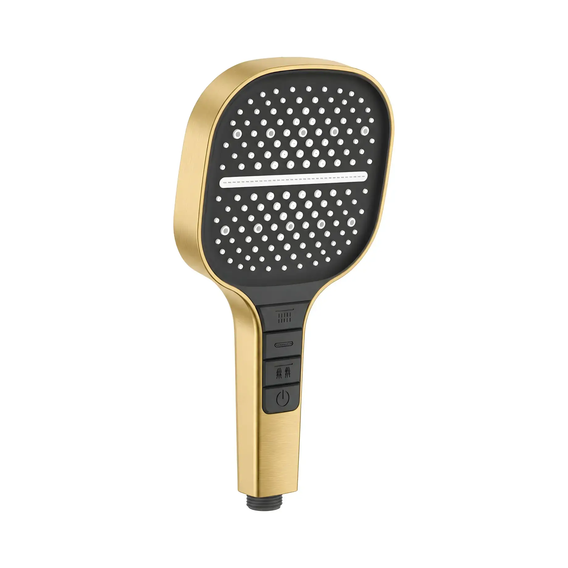 Ручная лейка Flow Devit D113030000220BG Brushed Gold — вид на белом фоне