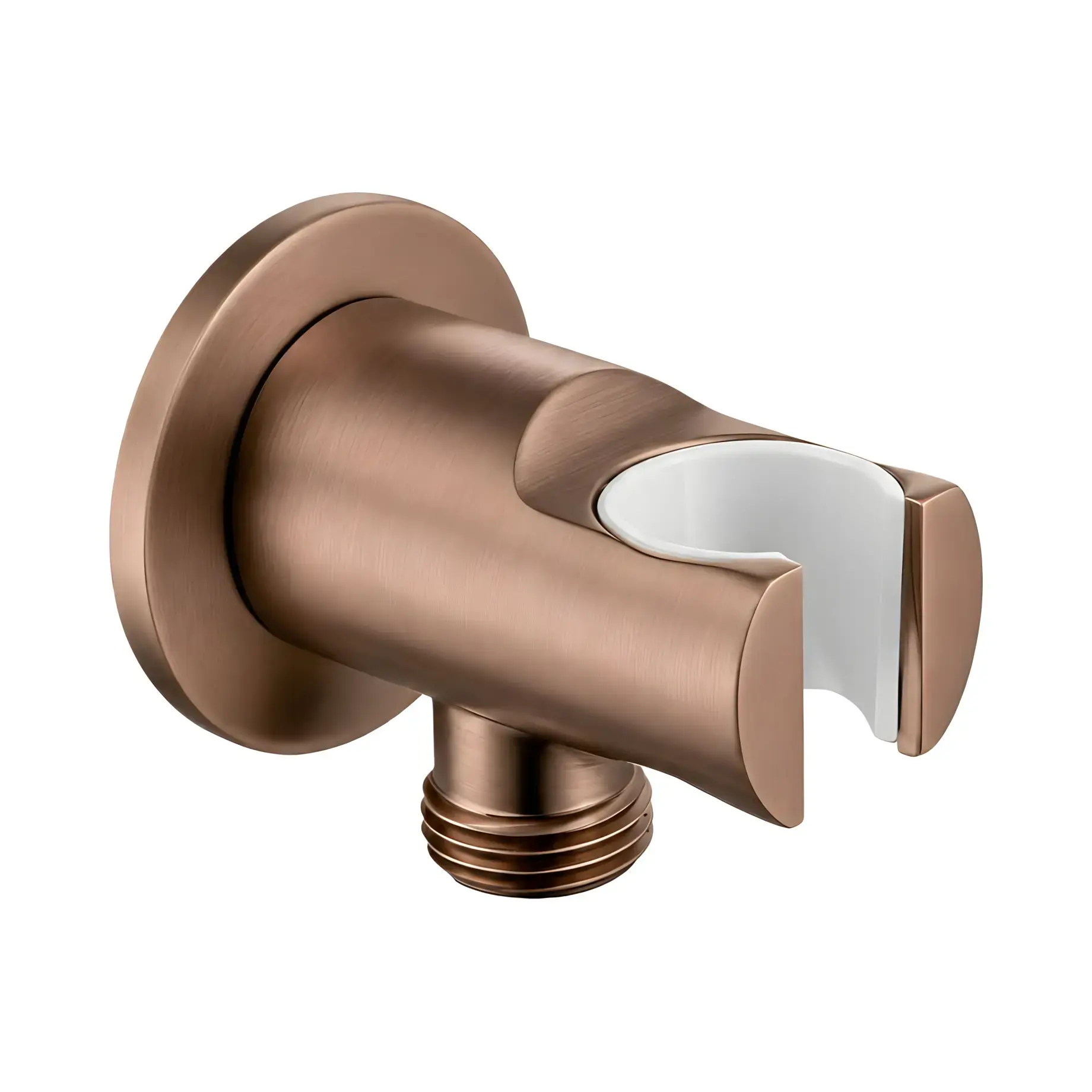 Шлангове підключення з тримачем Flow Devit D113100000010BG Brushed Gold — вид на білому тлі