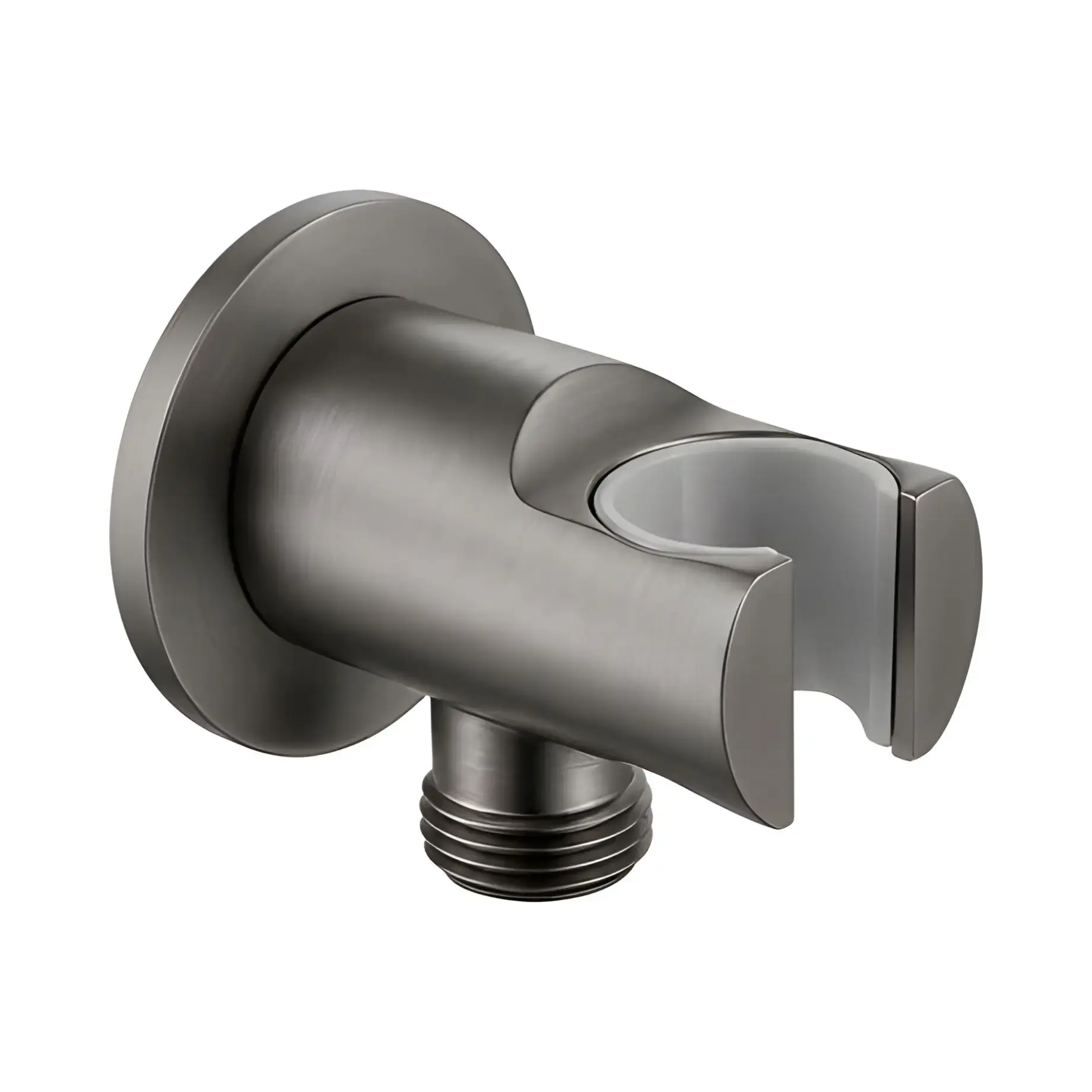 Шлангове підключення з тримачем Flow Devit D113100000010GM Gun Metal — вид на білому тлі
