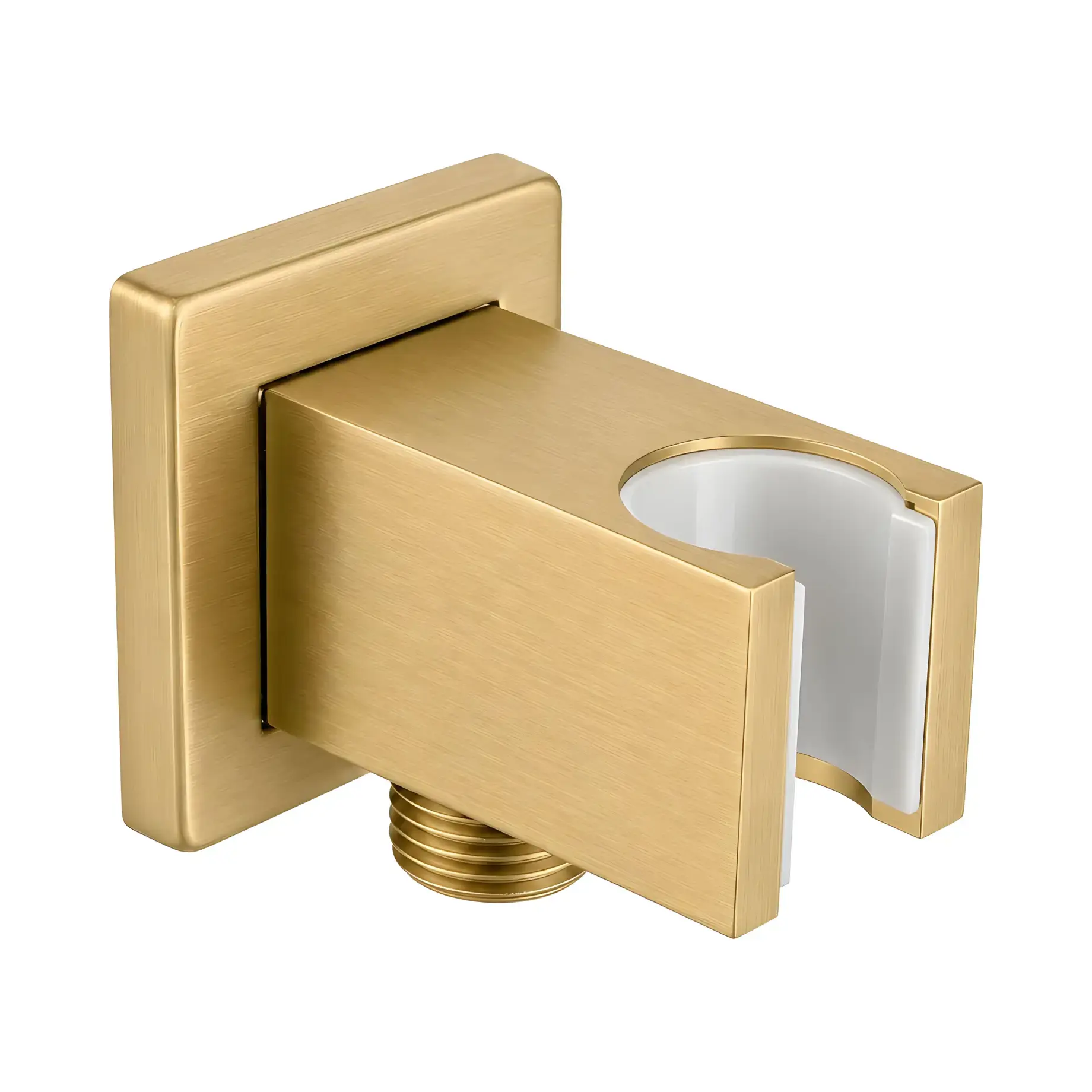 Шлангове підключення з тримачем Flow Devit D113100000020BG Brushed Gold — вид на білому тлі