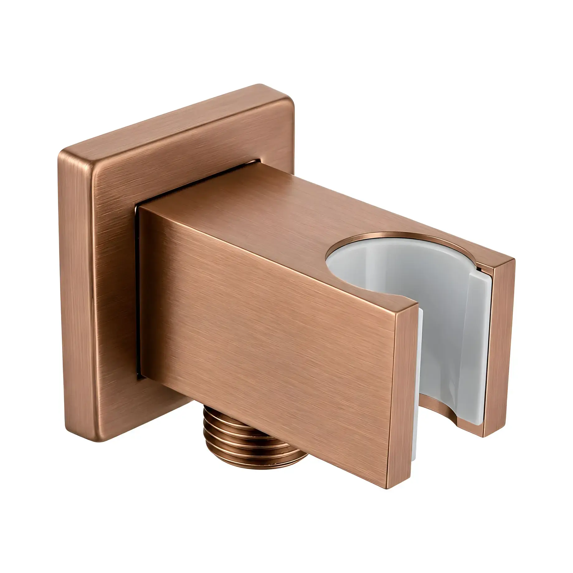 Шлангове підключення з тримачем Flow Devit D113100000020BG Brushed Gold — вид на білому тлі