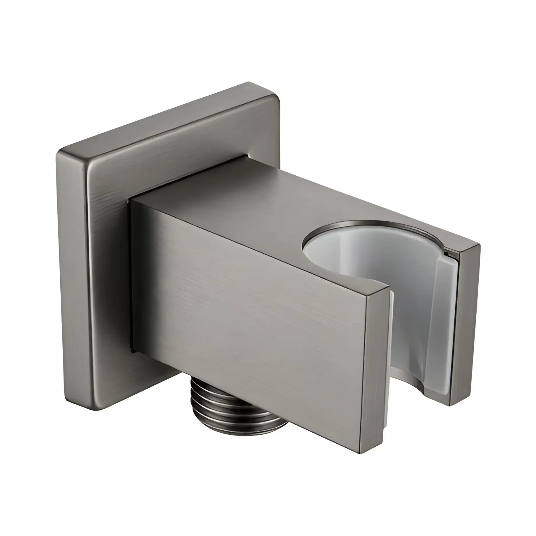 Шлангове підключення з тримачем Flow Devit D113100000020GM Gun Metal — вид на білому тлі