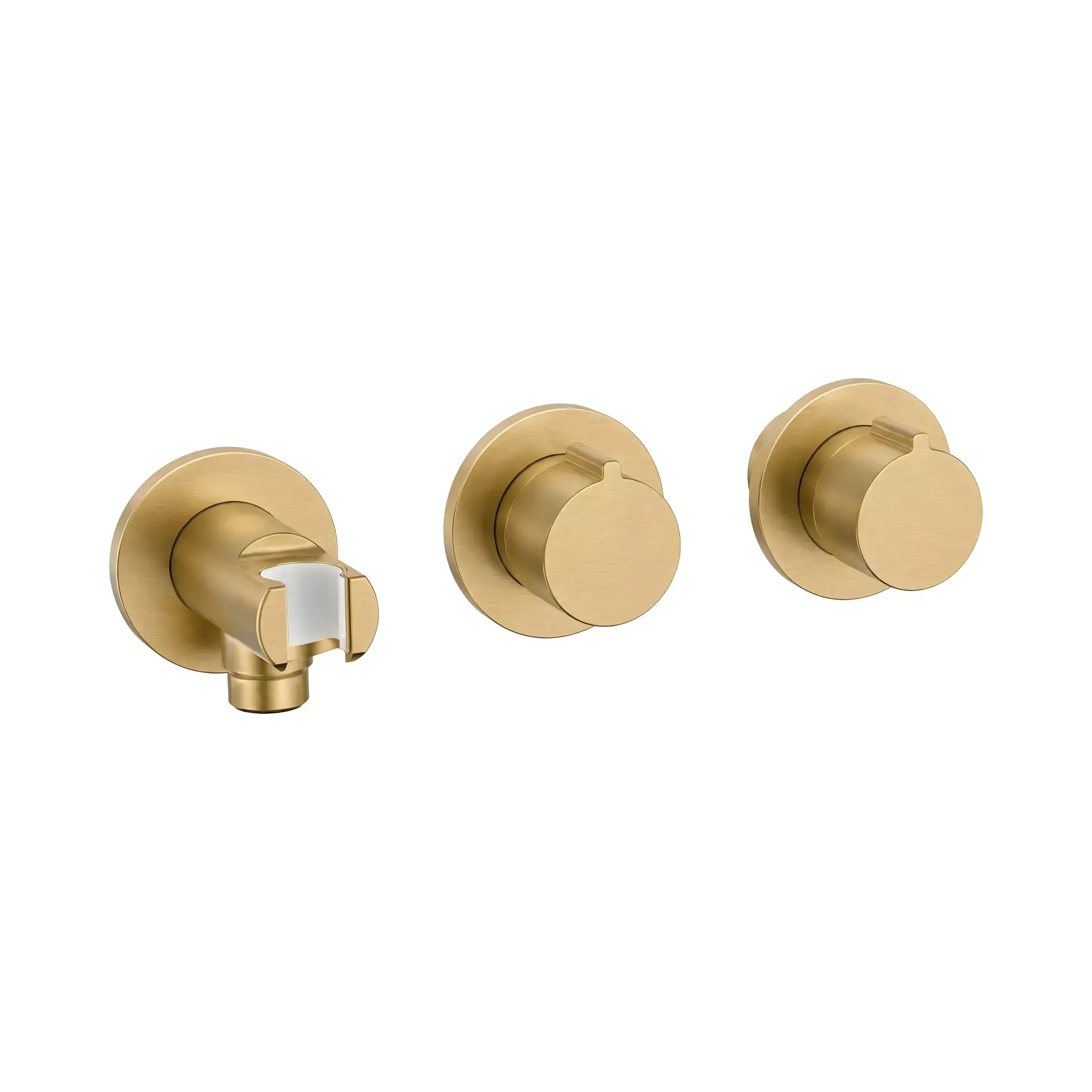 Смеситель для ванны / душа Flow Devit D114125300011BG Brushed Gold — вид на белом фоне