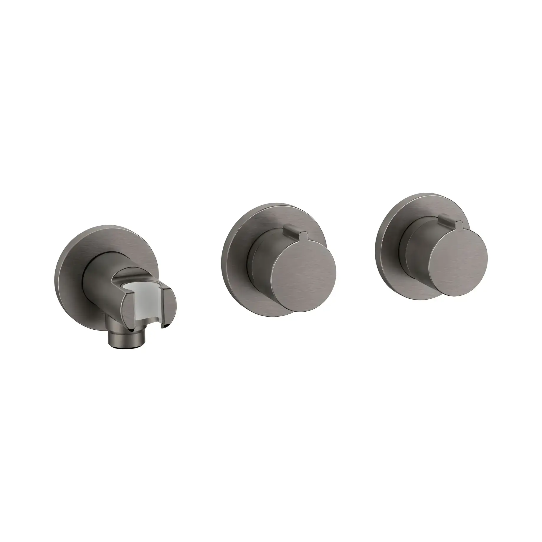 Смеситель для ванны / душа Flow Devit D114125300011GM Gun Metal — вид на белом фоне