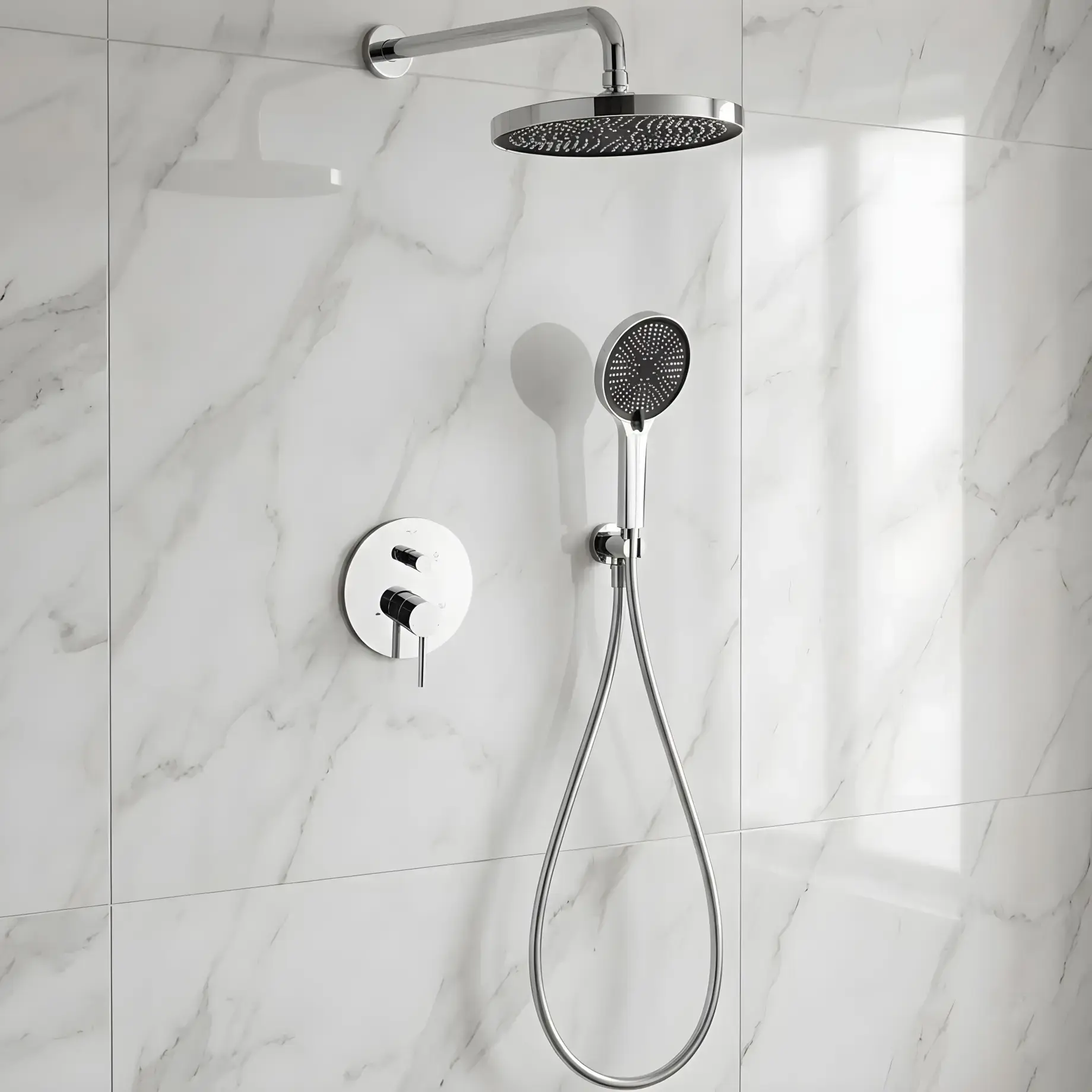 Комплект душової системи Flow Devit D117125001111C Chrome — вид спереду