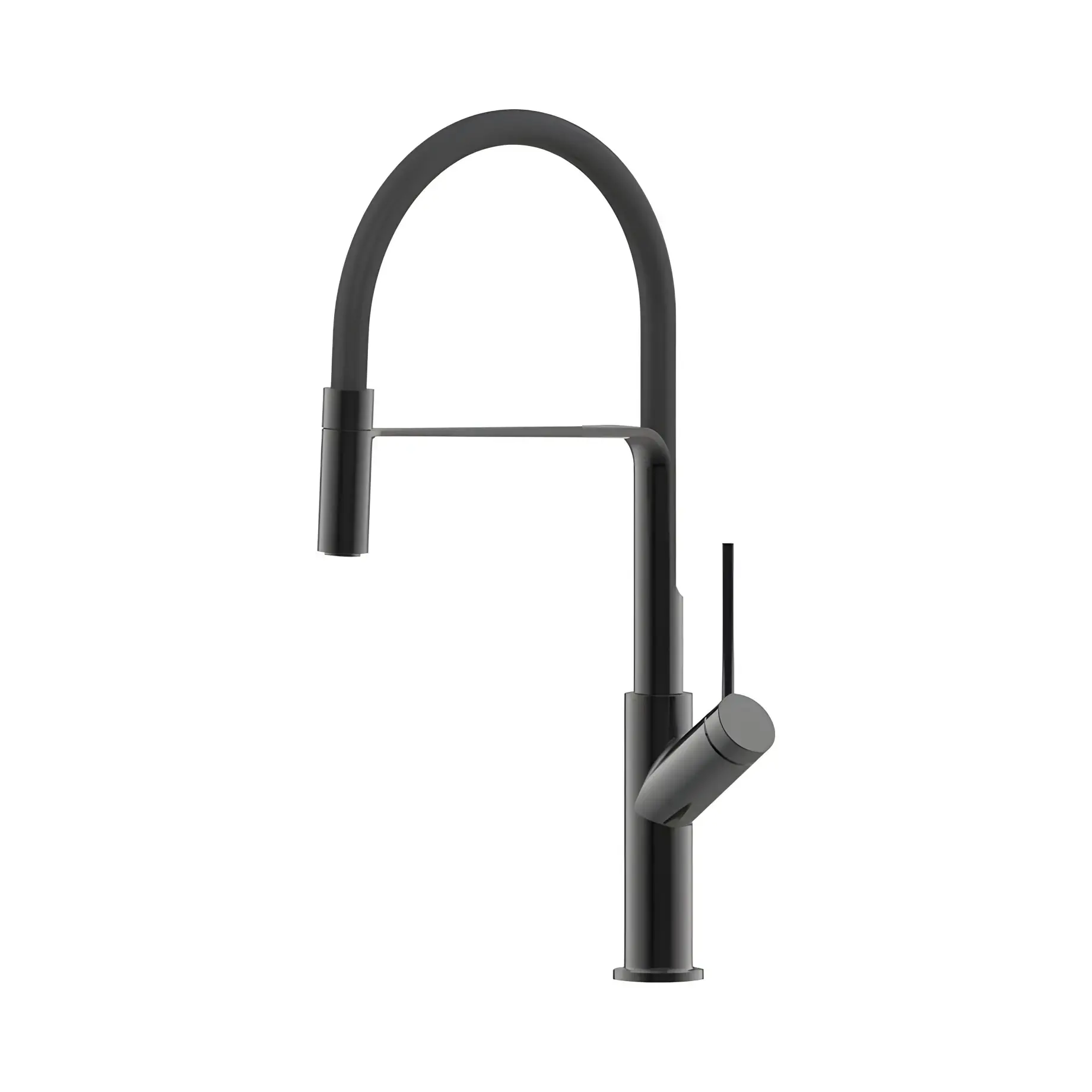 Змішувач для кухні Laguna Devit 56110B Matt Black — вид на білому тлі