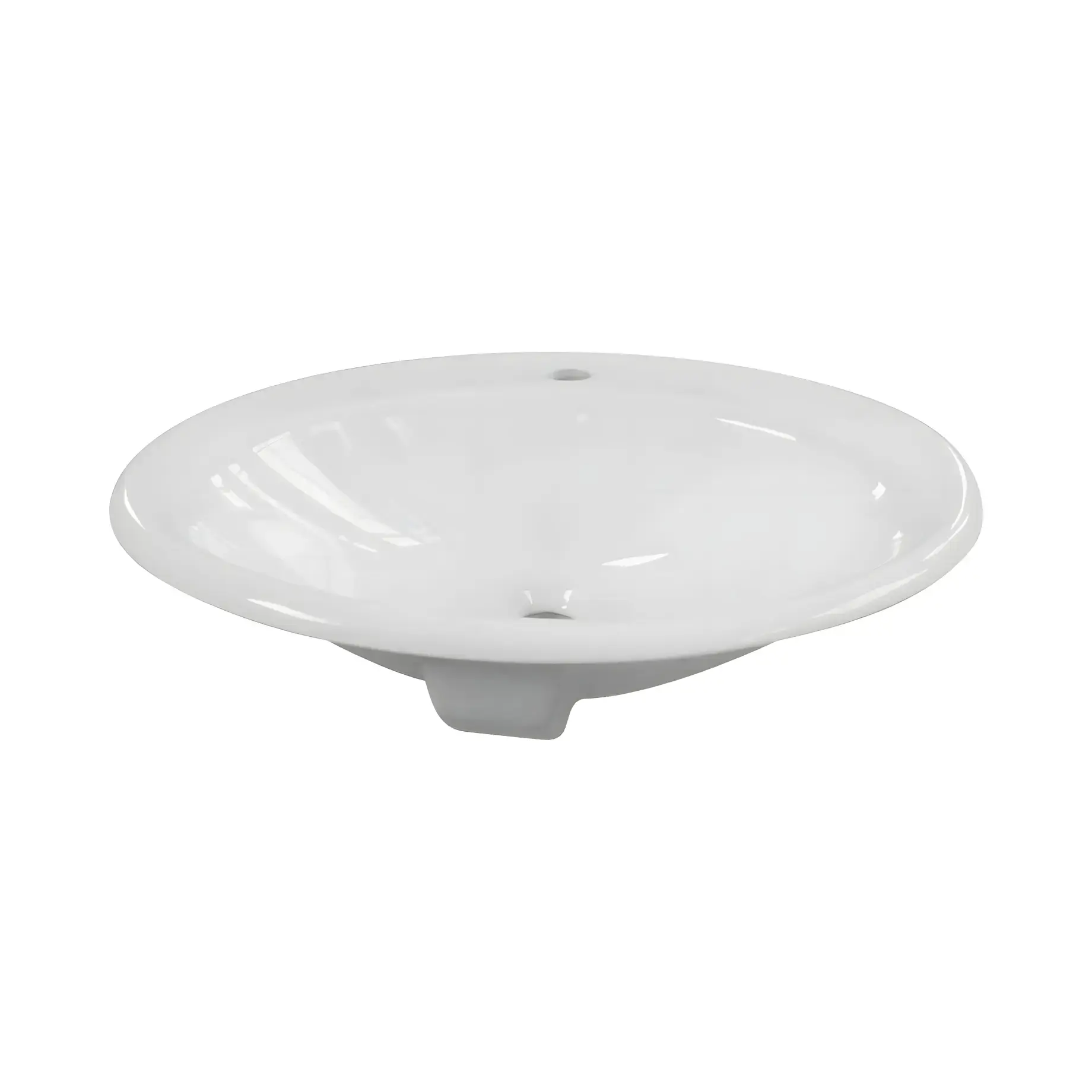 Умивальник Ovale Devit 1522136 Glossy White 55.5 х 48.5 см — вид на білому тлі