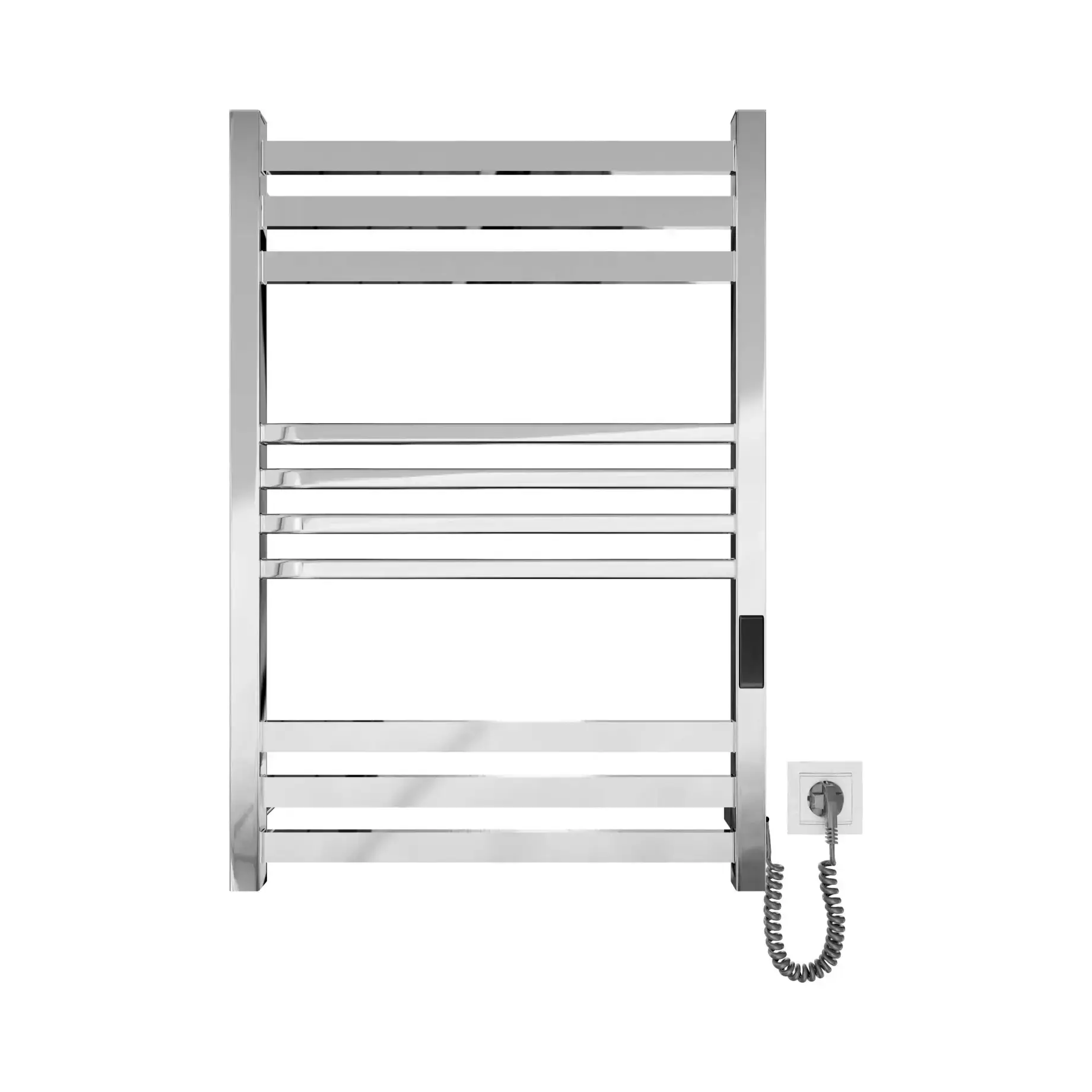Сушка для рушників електрична Ancoro Devit DAN077053000C Polished Steel 53 х 77 см — бічний ракурс