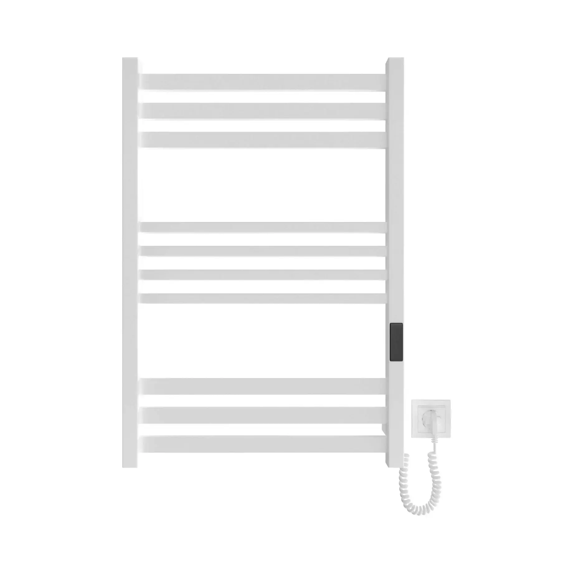 Сушка для рушників електрична Ancoro Devit DAN077053000W White Matt 53 х 77 см — бічний ракурс