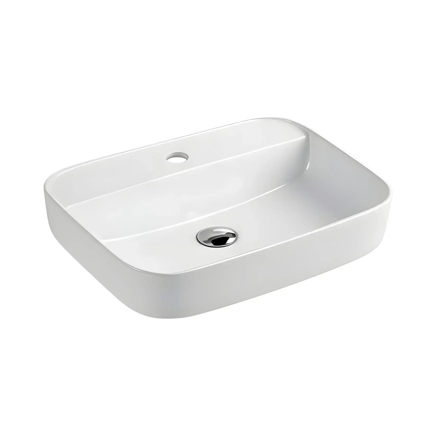 Умивальник Quadra Devit 1711040 Glossy White 50 х 39 см — вид на білому тлі