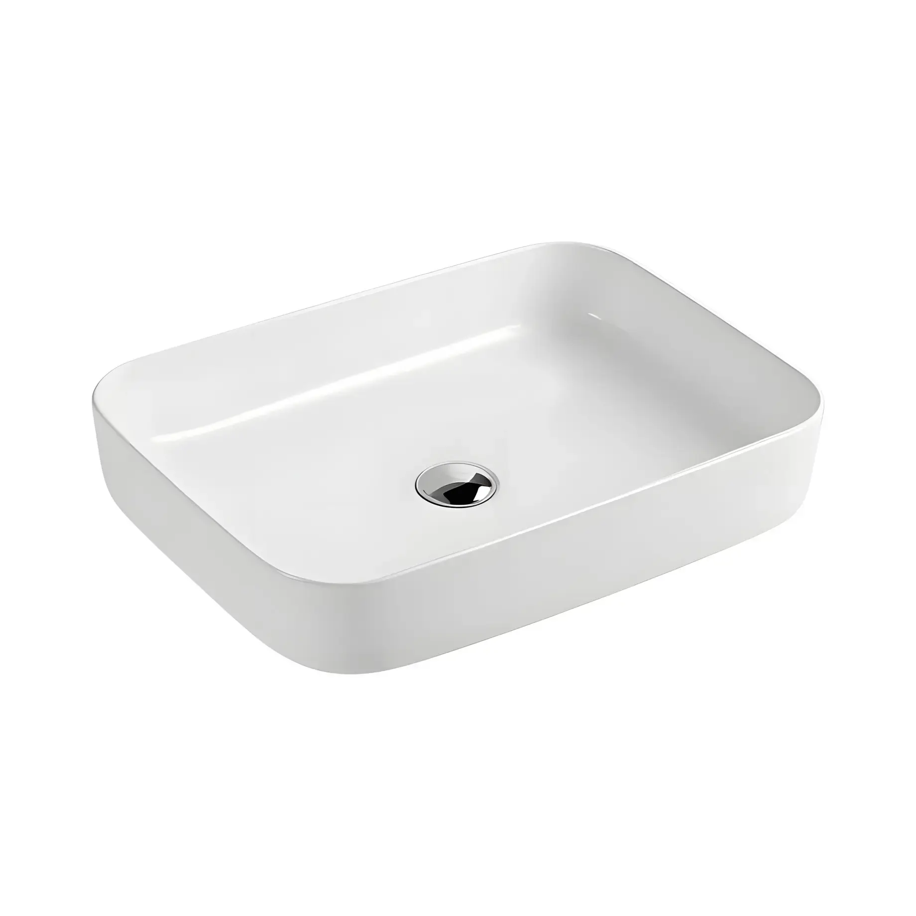 Умивальник Quadra Devit 1711050 Glossy White 50 х 39.5 см — вид на білому тлі