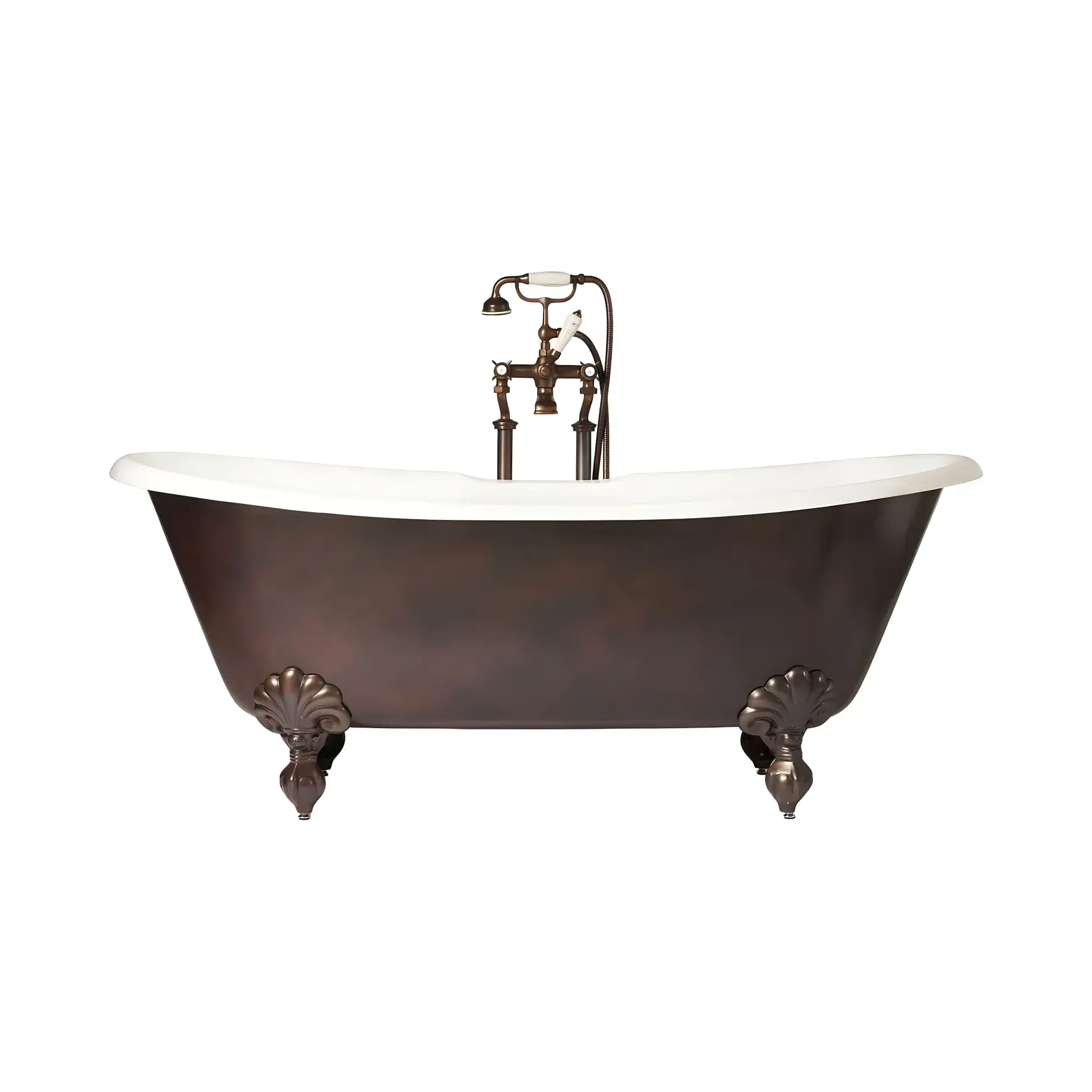 Ванна Admiral Copper Effect Devon&Devon ADMIRAL COPPER Copper 182 х 81 см — вид на білому тлі