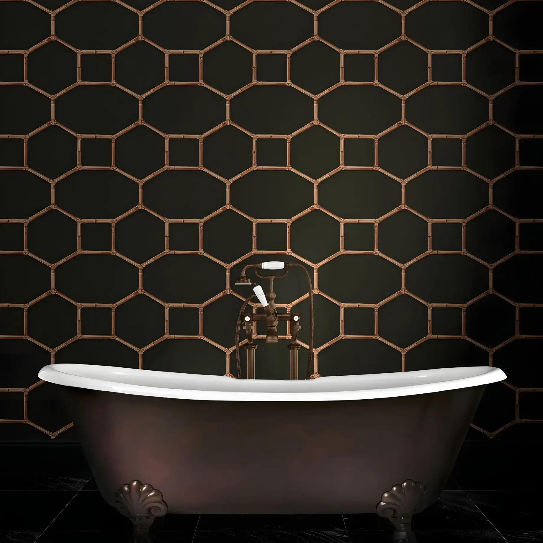 Ванна Admiral Copper Effect Devon&Devon ADMIRAL COPPER — бічний ракурс