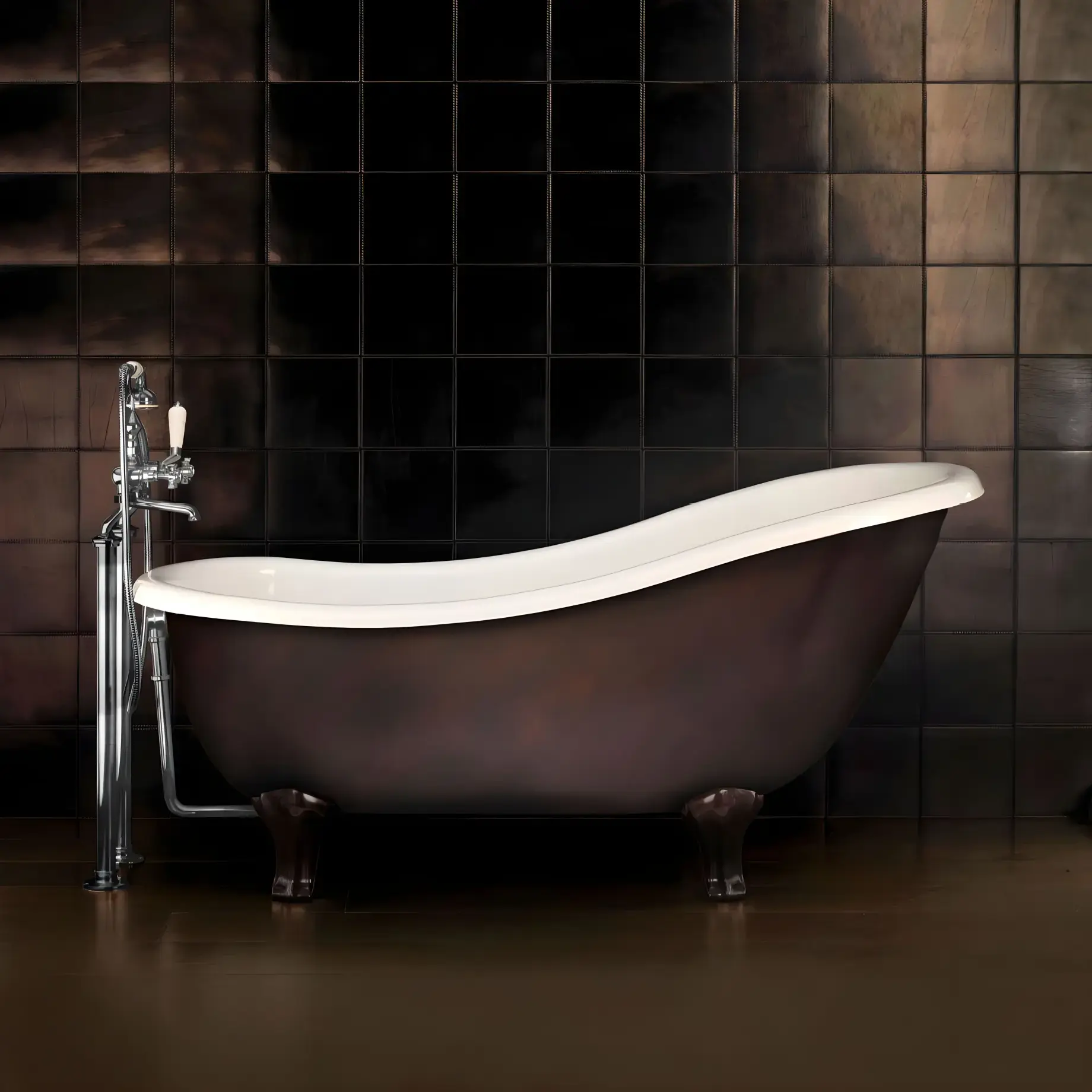 Ванна Regina Copper Effect Devon&Devon REGINA COPPER — вид спереду