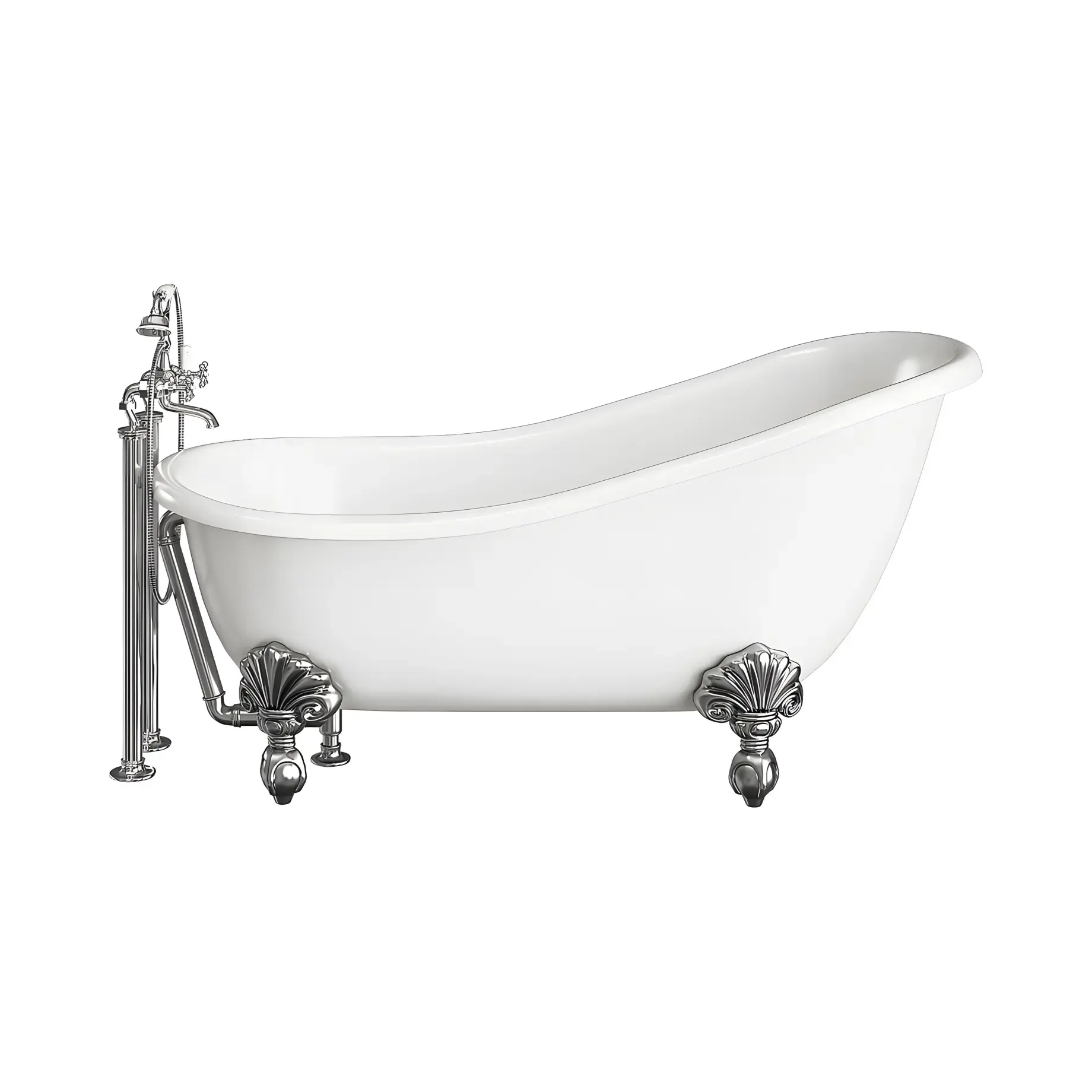 Ванна Regina Devon&Devon REGINA Glossy White 163.5 x 79 см — вид на білому тлі