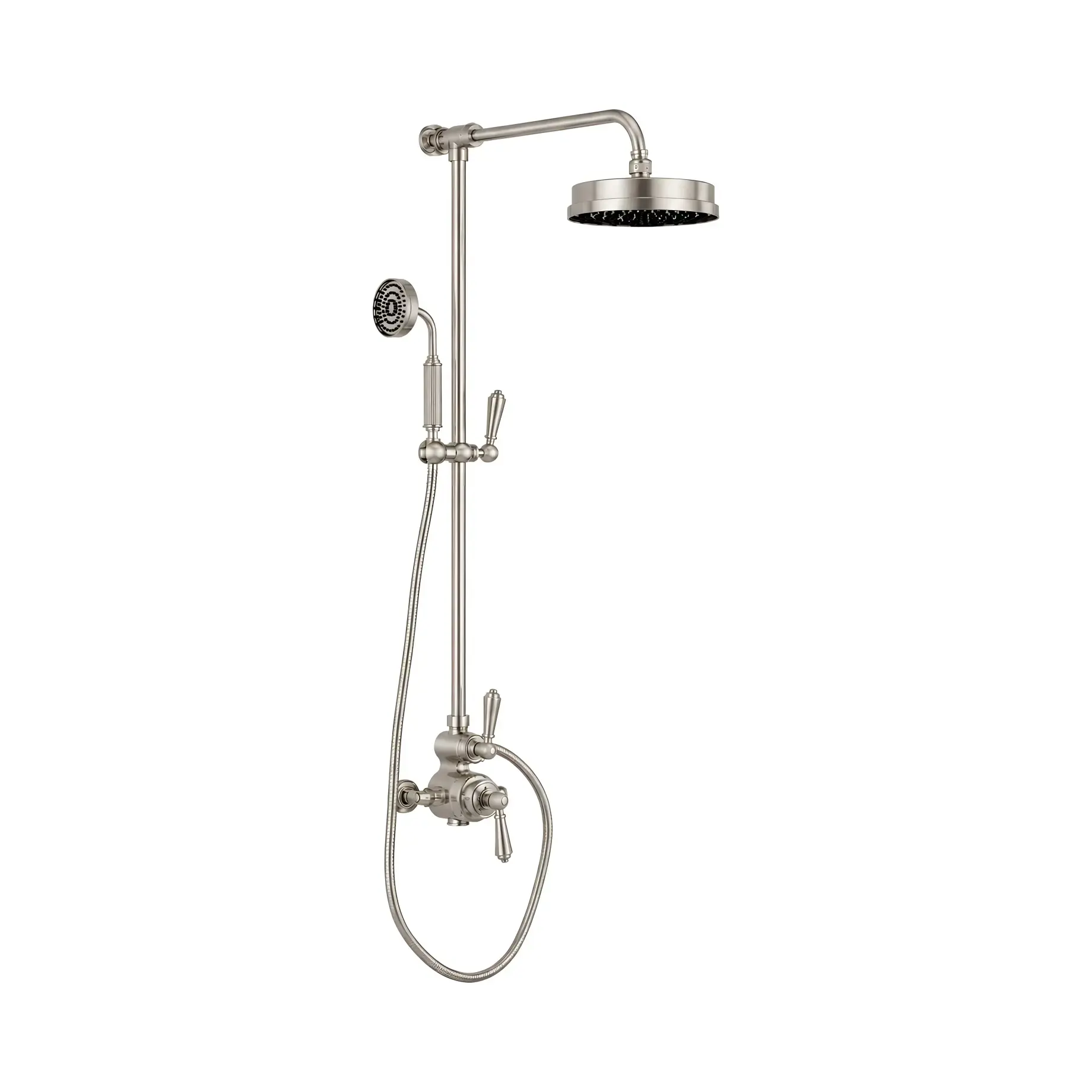 Душова система зі змішувачем Signature Devon&Devon KITMARK3174NKSA Satin Nickel — вид на білому тлі