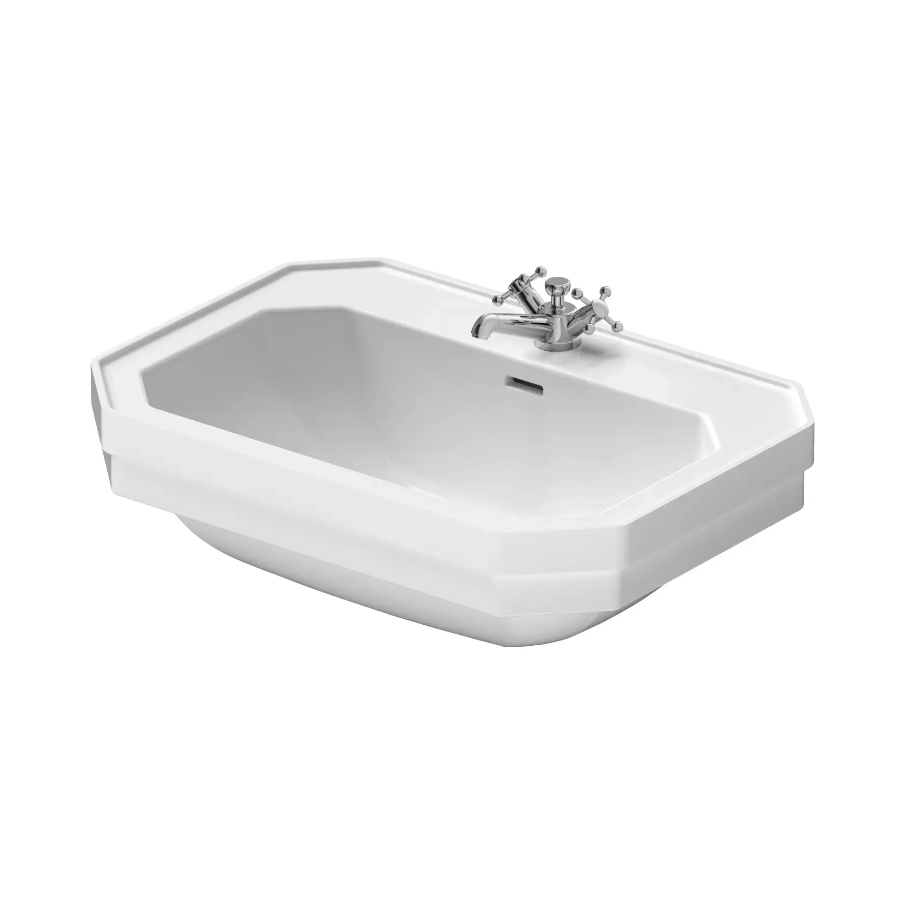 Умивальник 1930 Duravit 0438700000 Alpine White 70 х 50 см — вид на білому тлі