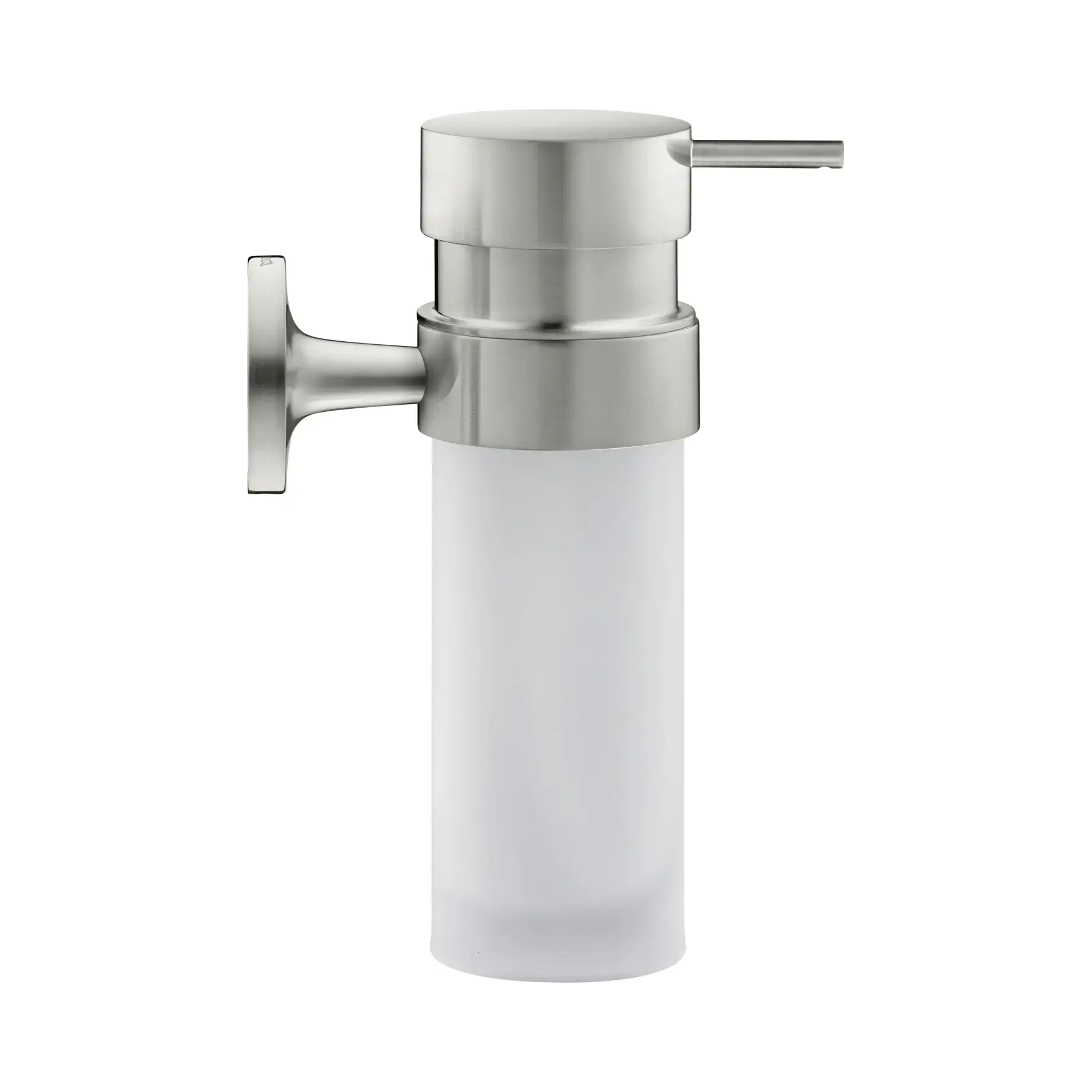Дозатор для рідкого мила Starck T Duravit 0099357000 Stainless Steel Brushed — вид на білому тлі