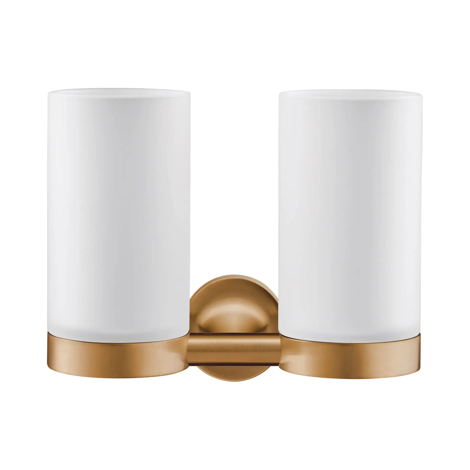 Склянка для зубних щіток подвійна Starck T Duravit 0099480400 Brushed Bronze — вид на білому тлі