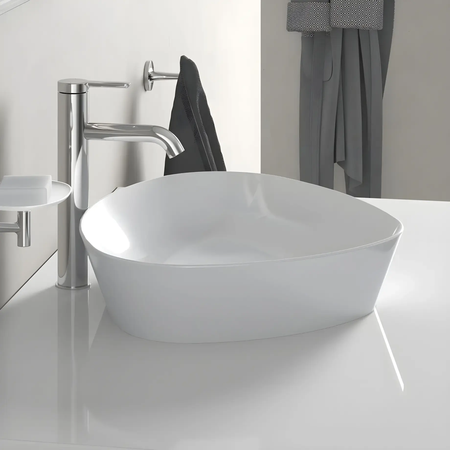 Умивальник Cape Cod Duravit 2339500000 Alpine White — вид всередину