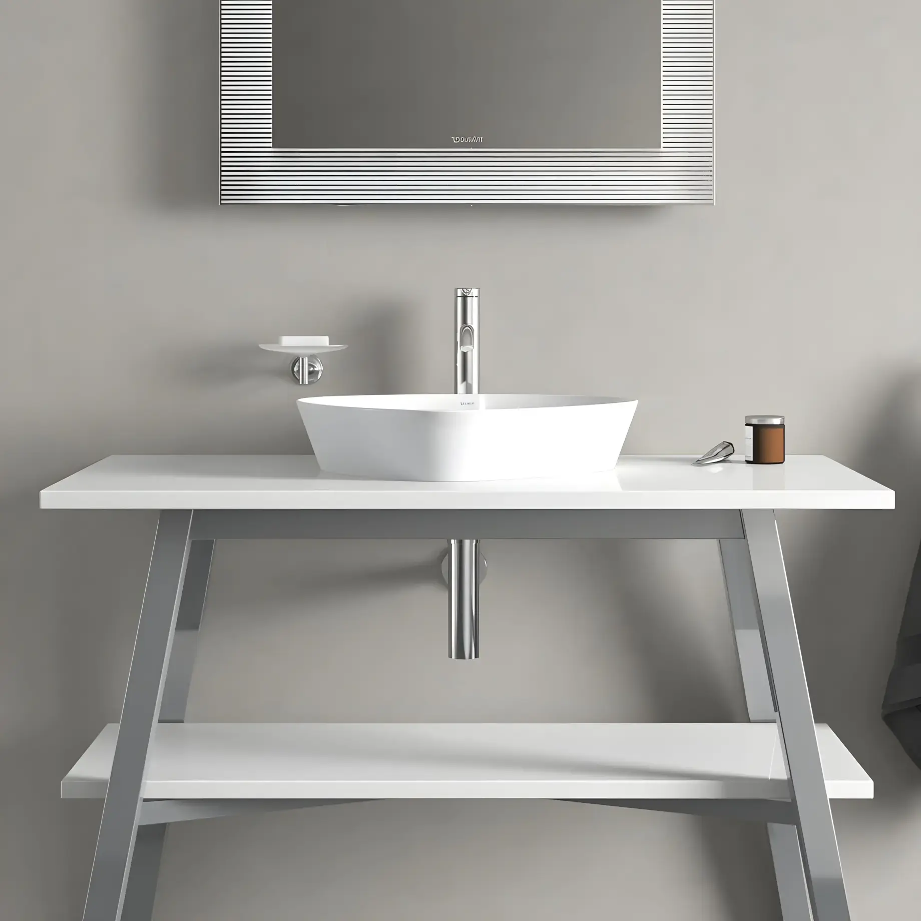 Умивальник Cape Cod Duravit 2339500000 Alpine White — деталь крупним планом