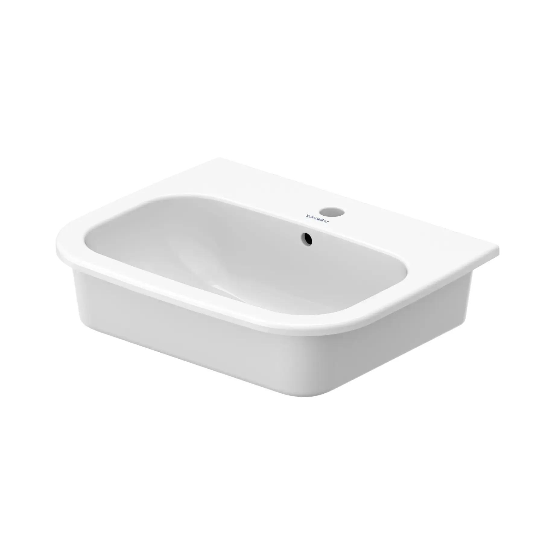 Умивальник D-Code Duravit 0337540000 Alpine White 54.5 х 43.5 см — вид на білому тлі