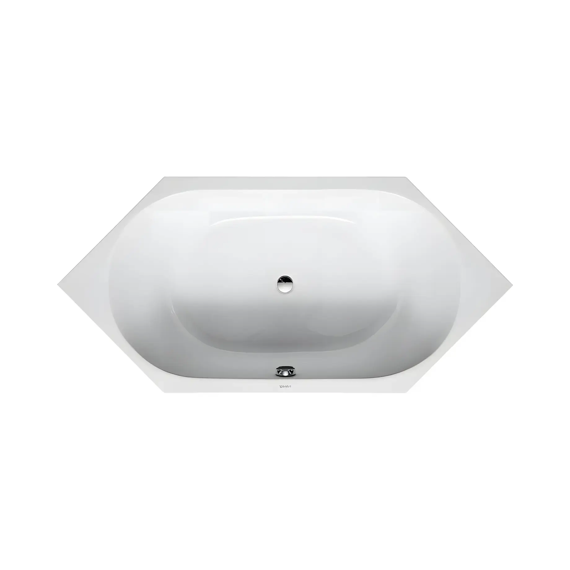 Ванна D-Code Duravit 700138000000000 Alpine White 190 х 90 см — вид на білому тлі
