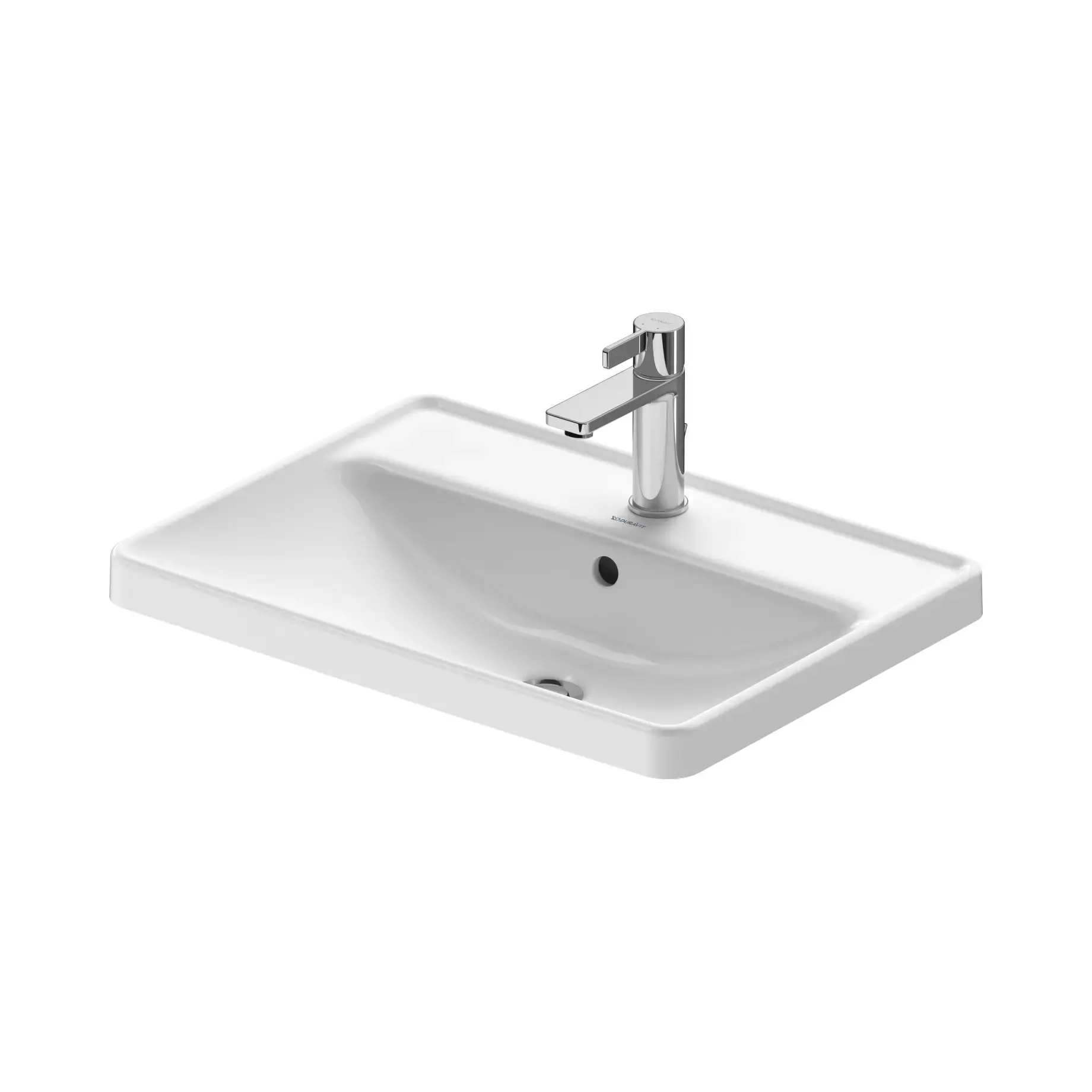 Умивальник D-Neo Duravit 0357600027 Alpine White 60 х 44 см — вид на білому тлі