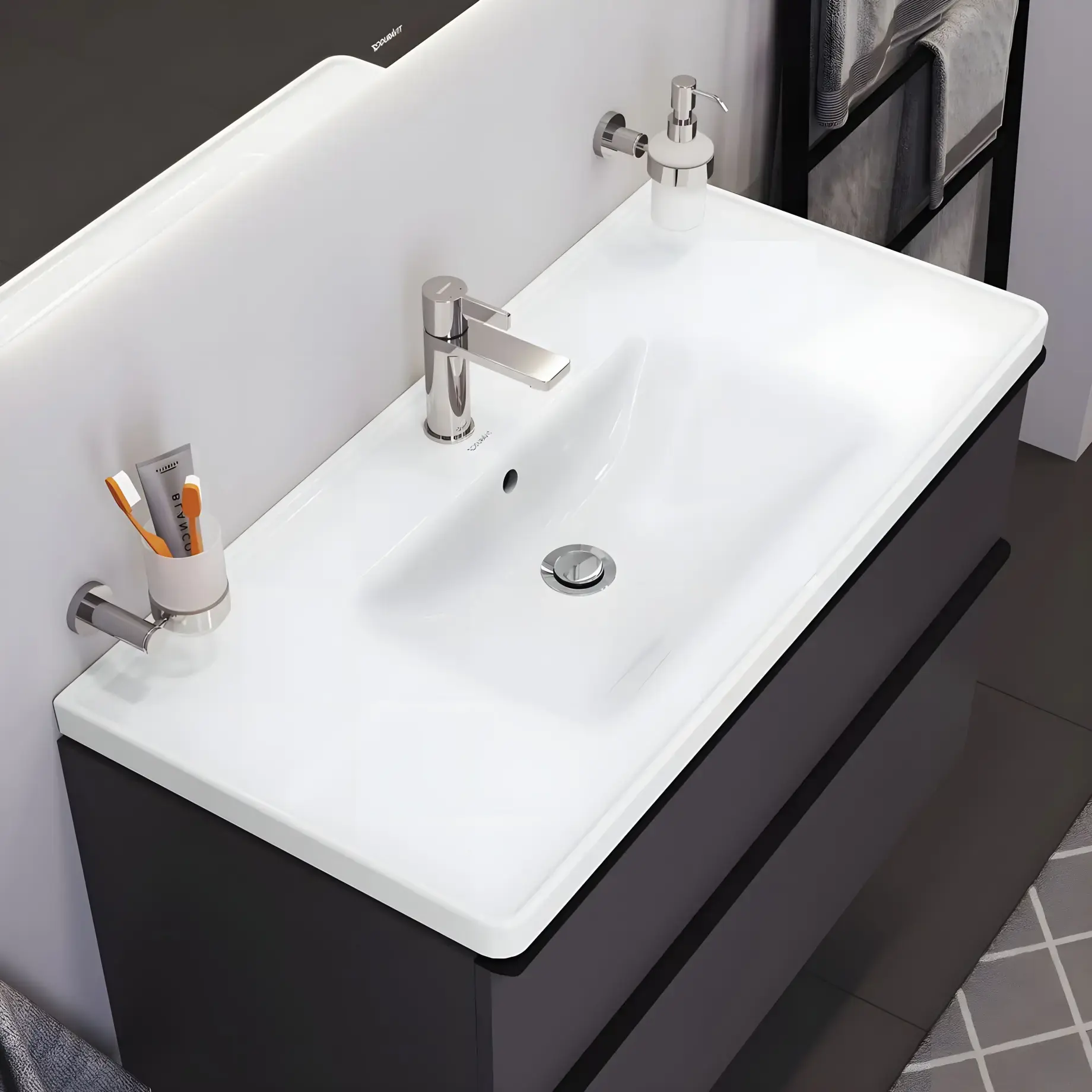 Умивальник D-Neo Duravit 2367100000 — бічний ракурс